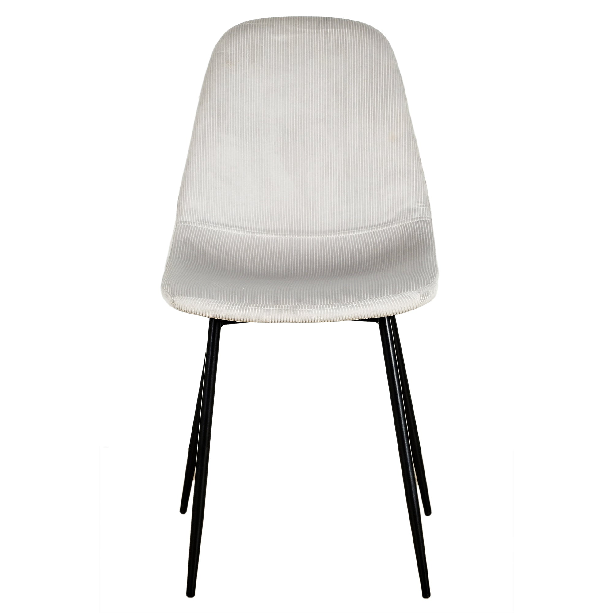 CHAISE VELOURS COTELE GIULIA GRIS CLAIR - LOT DE 4
