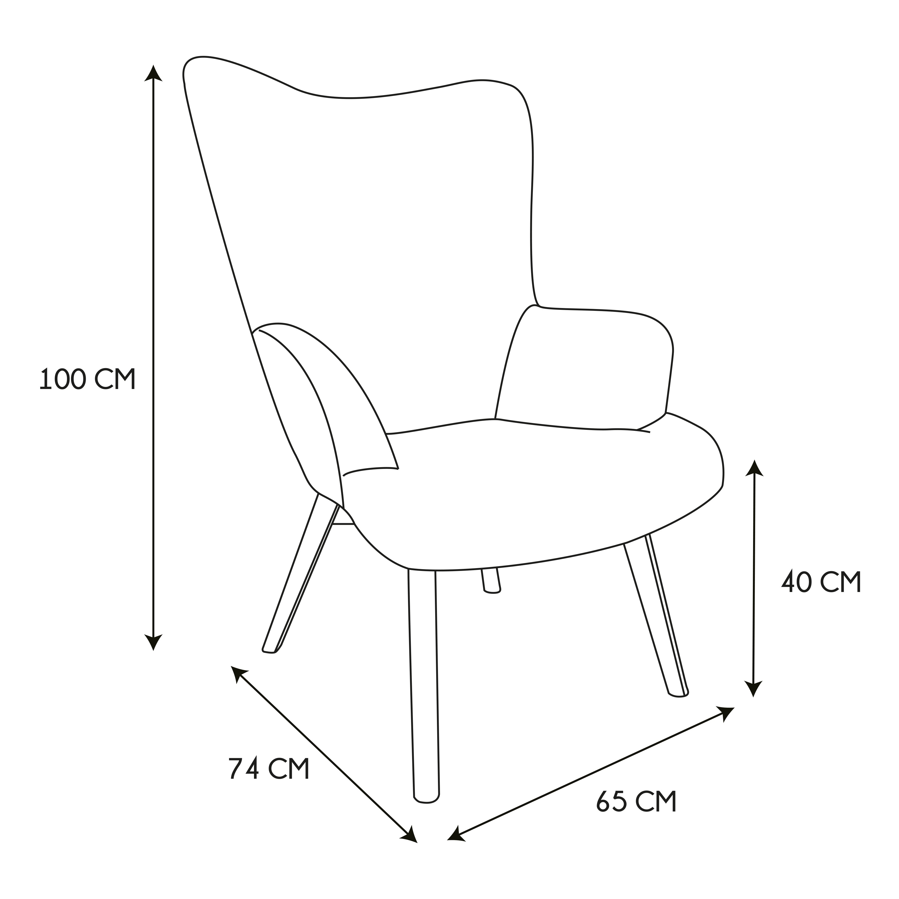 FAUTEUIL HELSINKI PATCHWORK GRIS