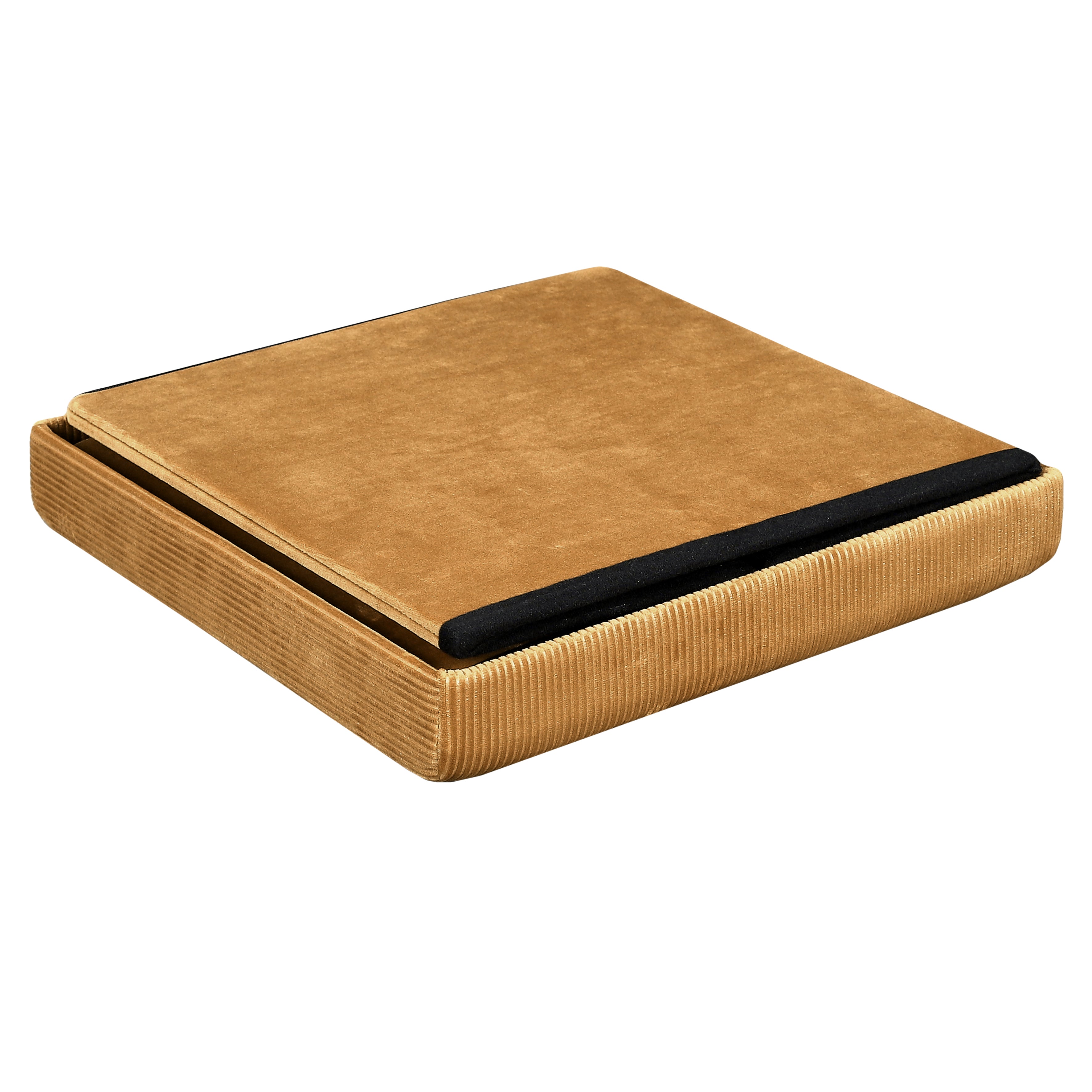 COFFRE POUF PLIABLE VELOURS COTELE GIULIA JAUNE
