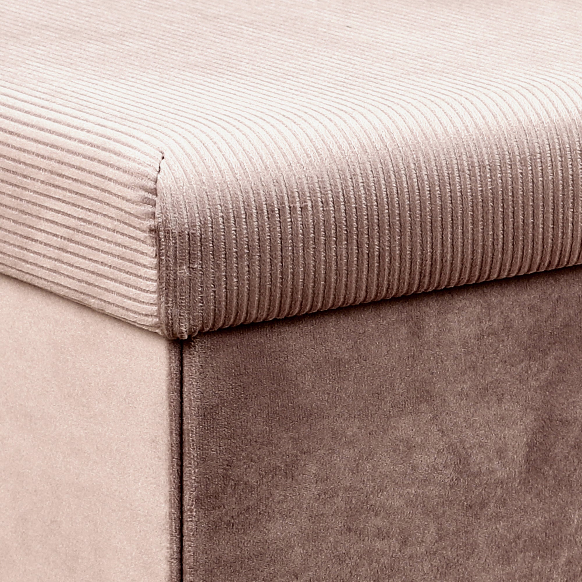 COFFRE BANC PLIABLE VELOURS COTELE GIULIA ROSE