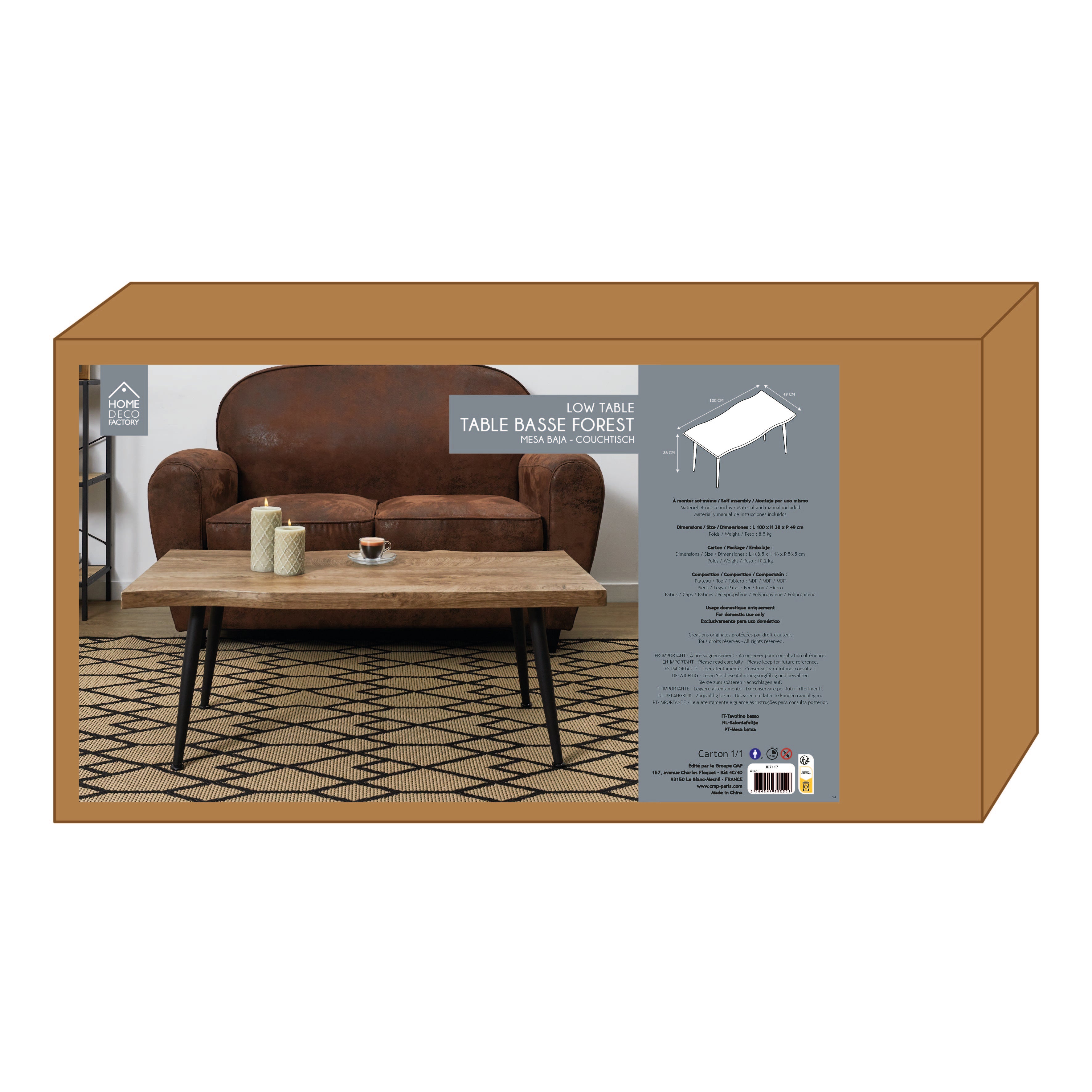 TABLE BASSE FOREST NOIR