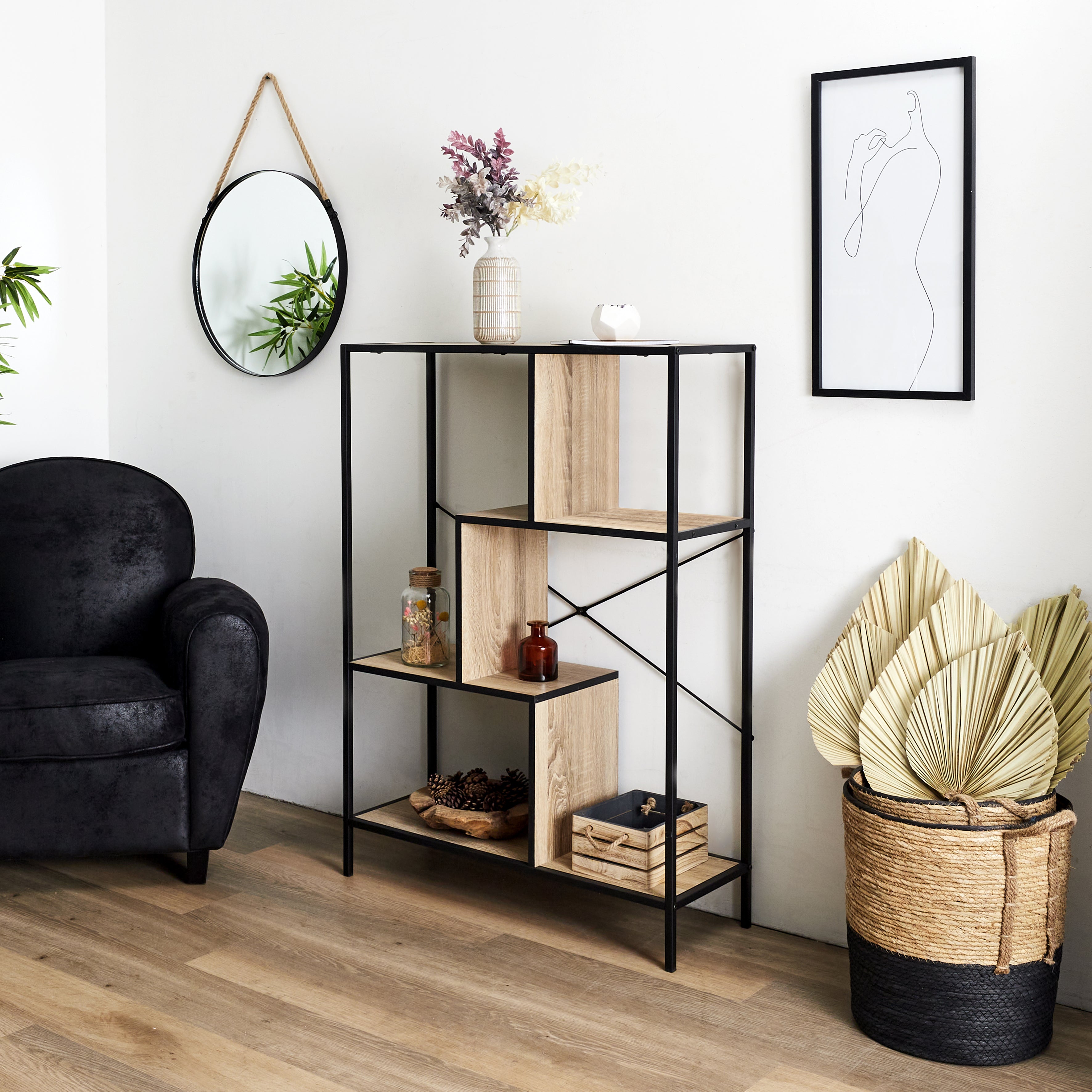 ETAGERE EDISON 80X30X113CM