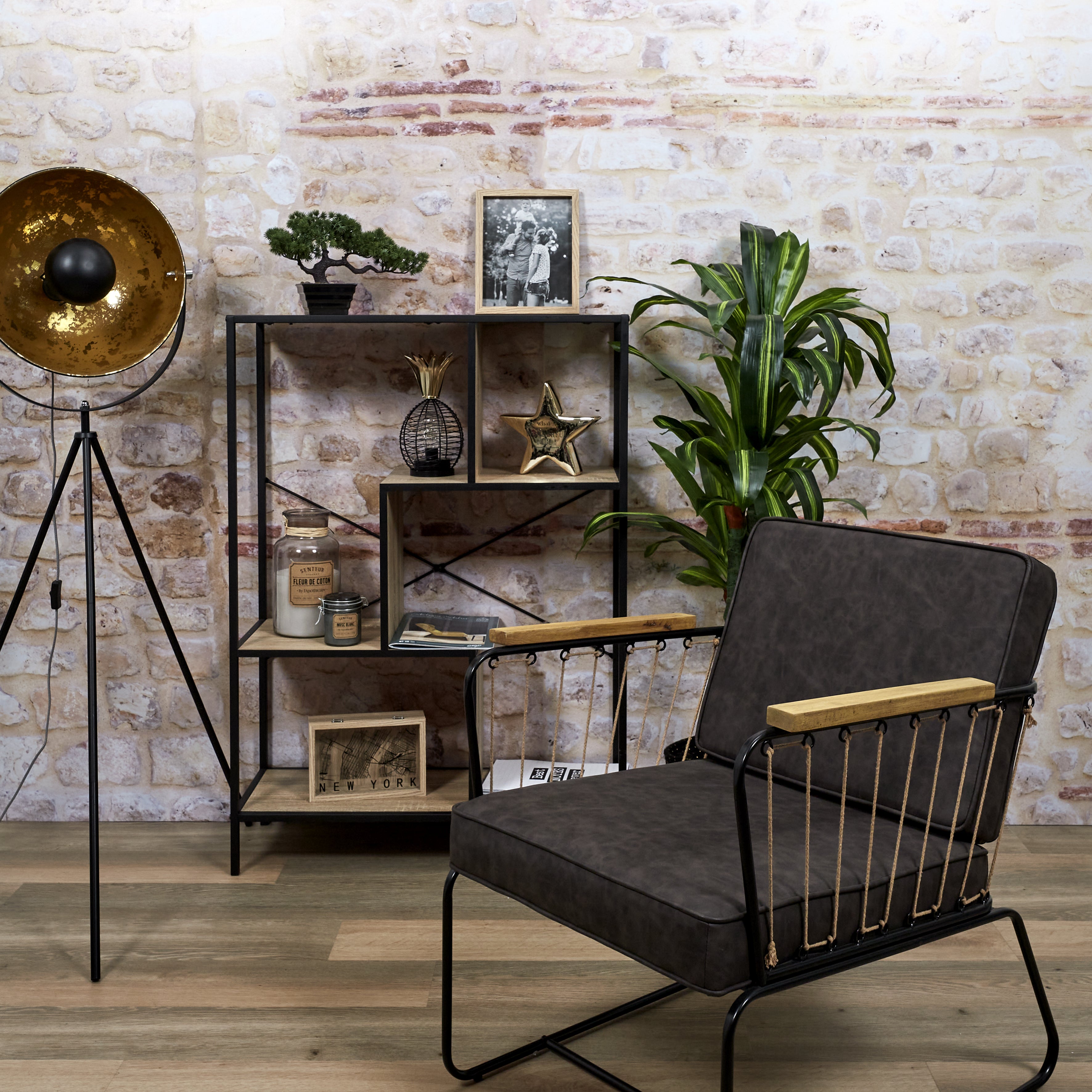 ETAGERE EDISON 80X30X113CM