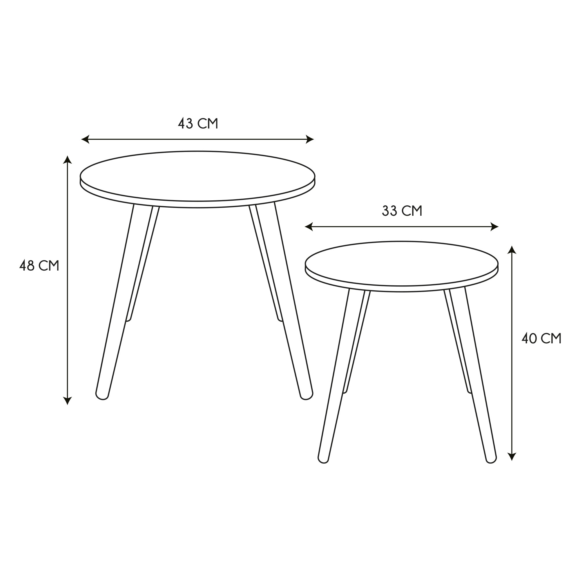 TABLE GIGOGNE BICOLORE ROSE X2
