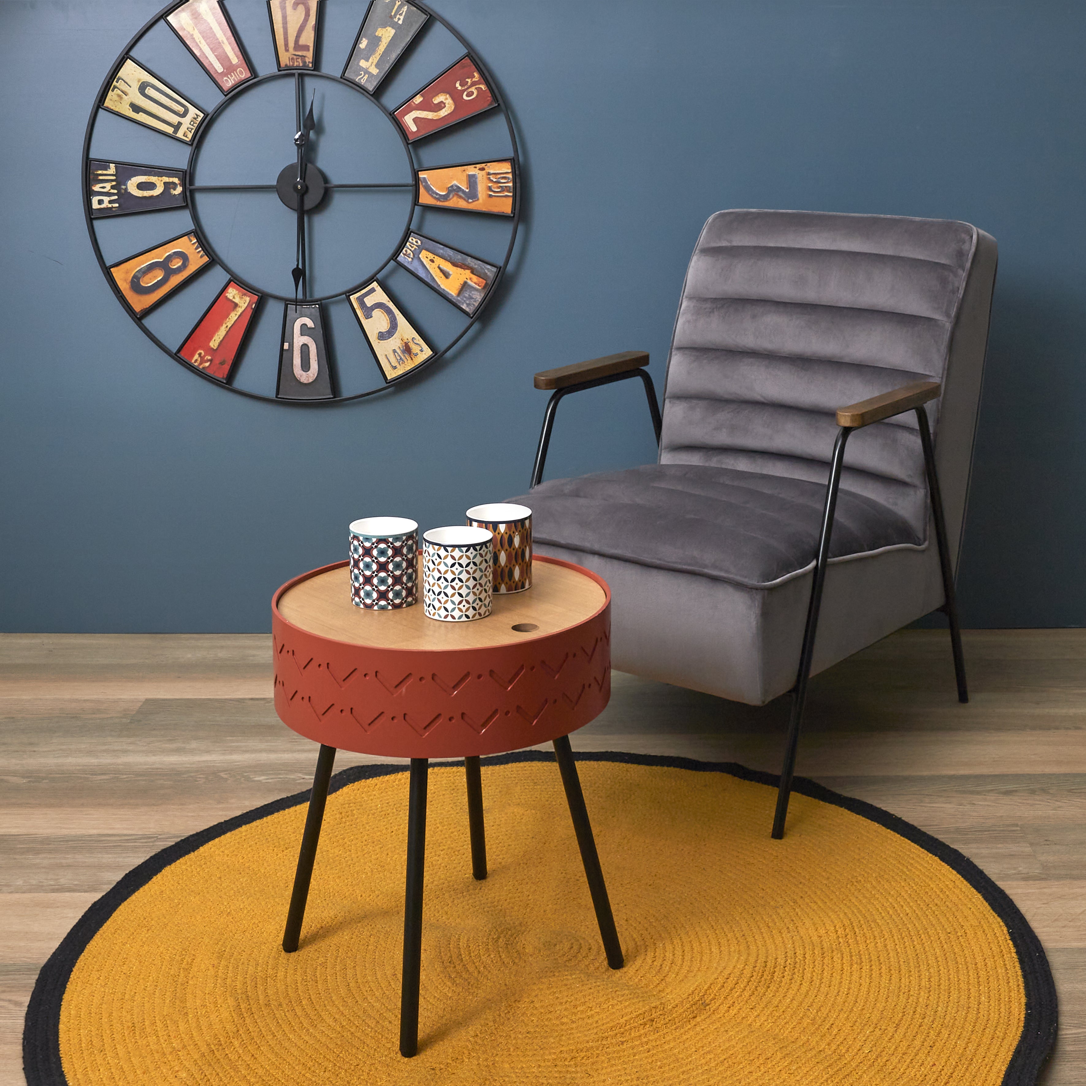 TABLE COFFRE EUGENIE ROUGE BRIQUE