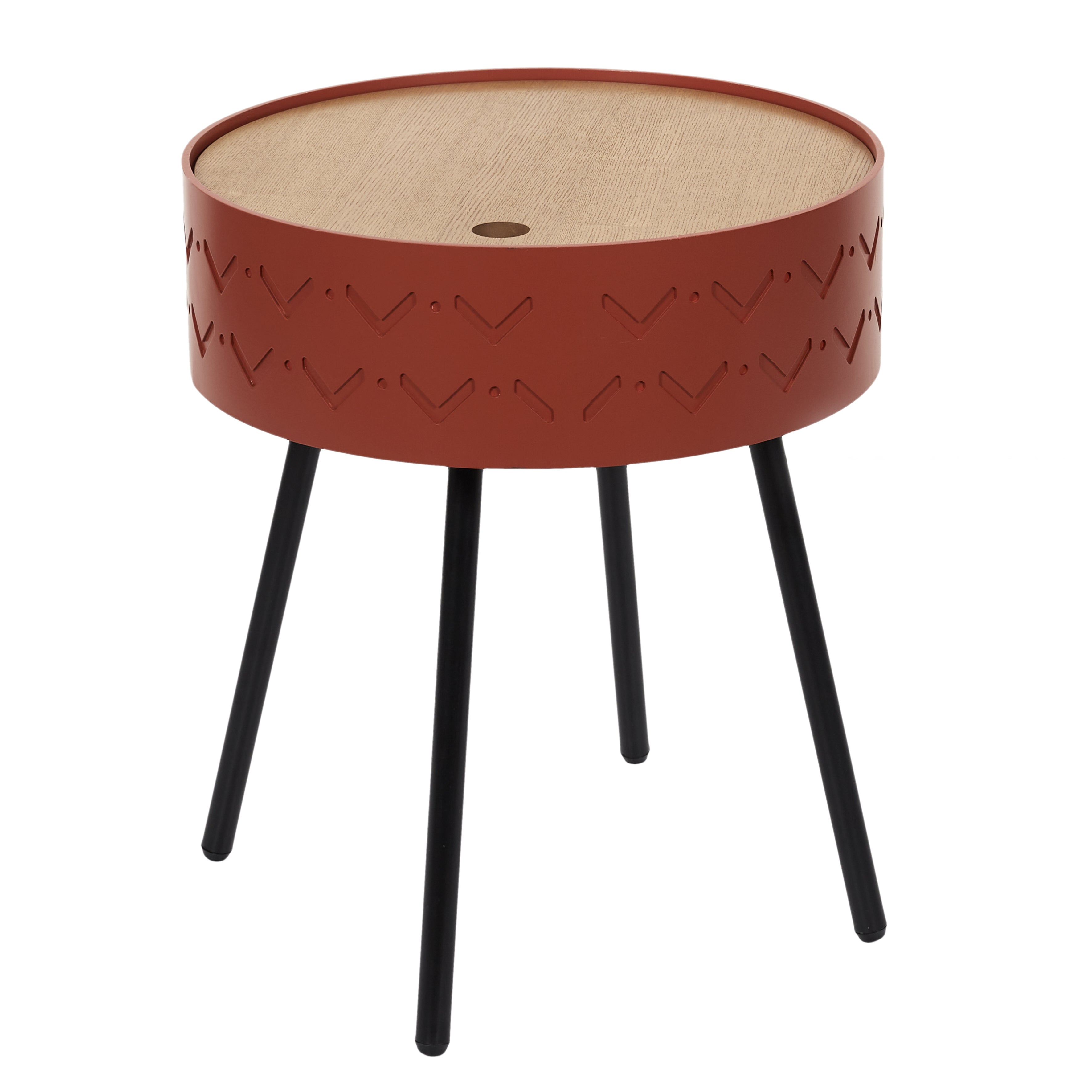 TABLE COFFRE EUGENIE ROUGE BRIQUE