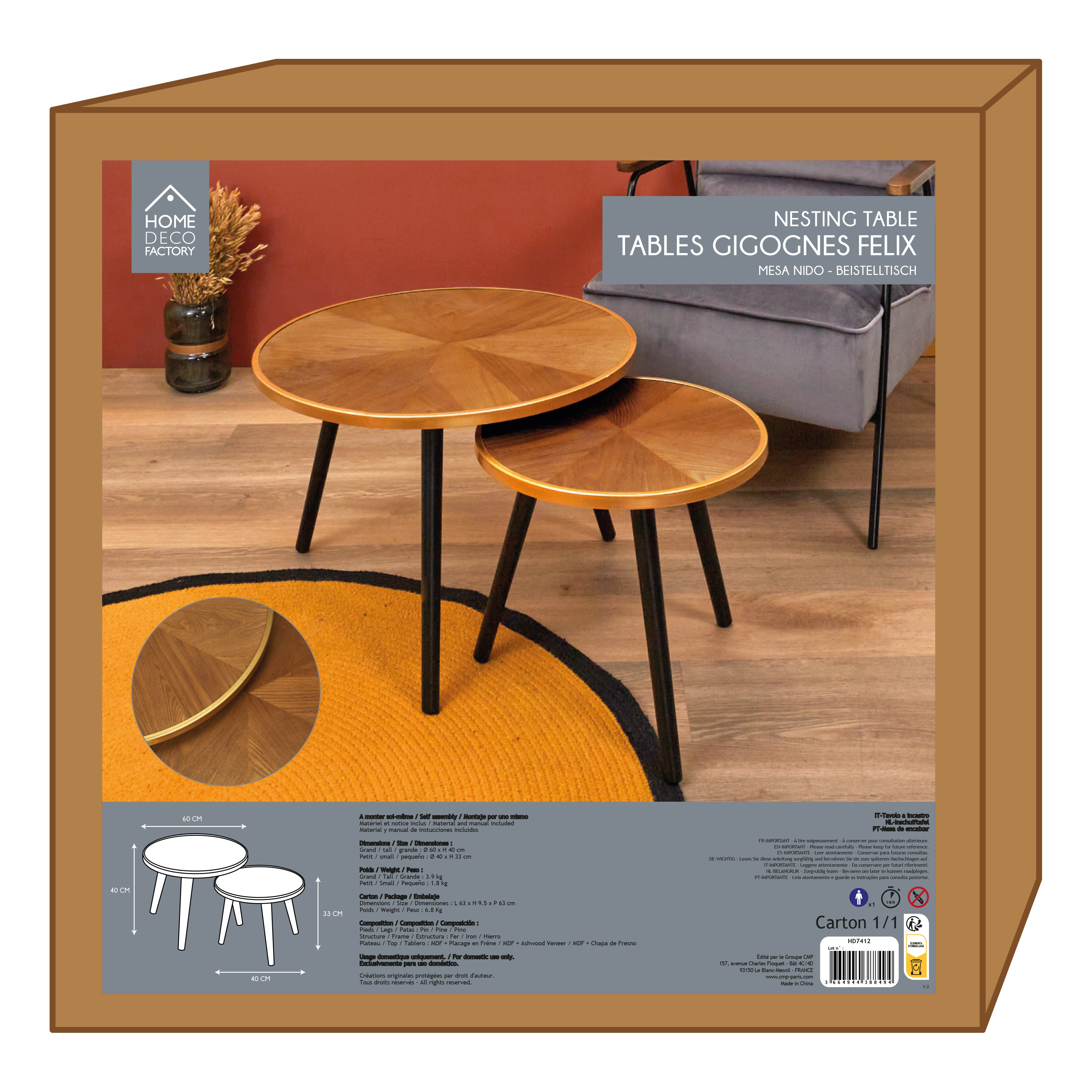 TABLE GIGOGNE FELIX X2