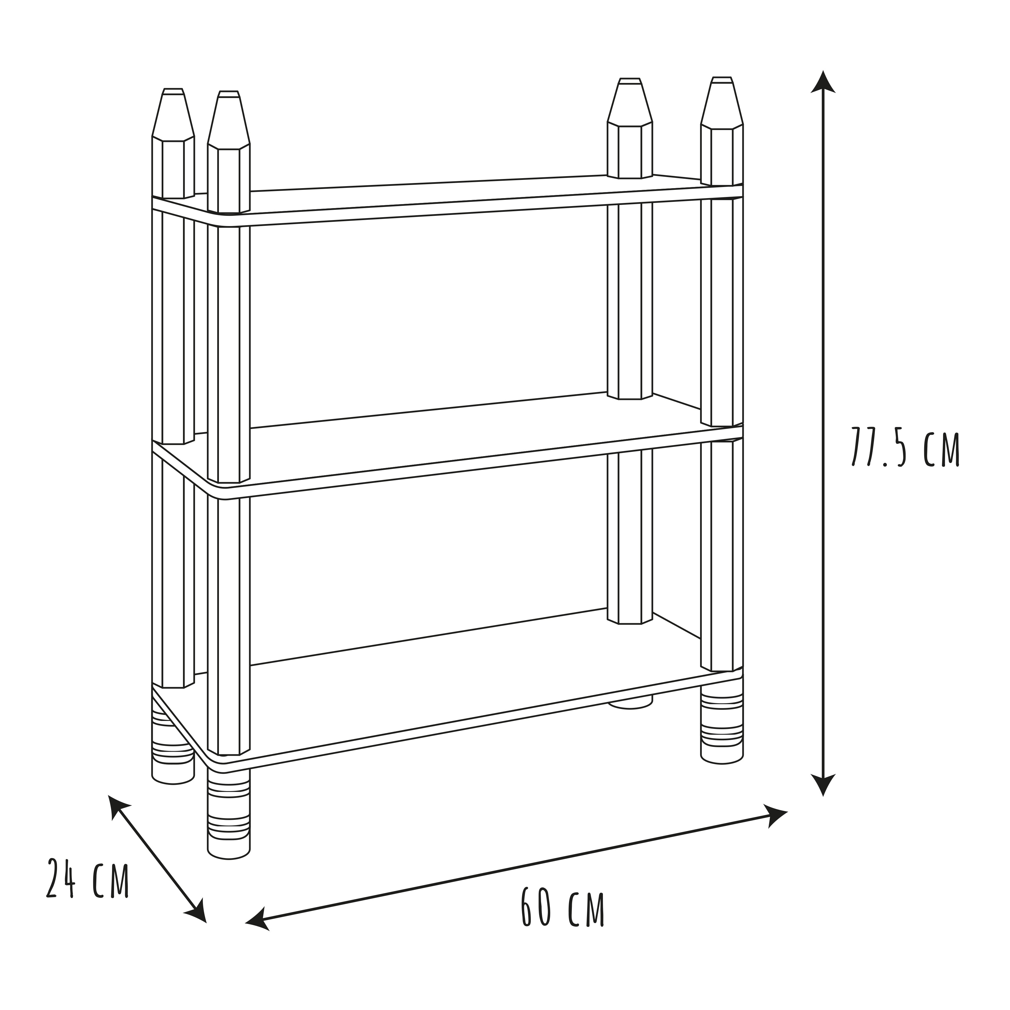 ETAGERE CRAYONS 3 ETAGES