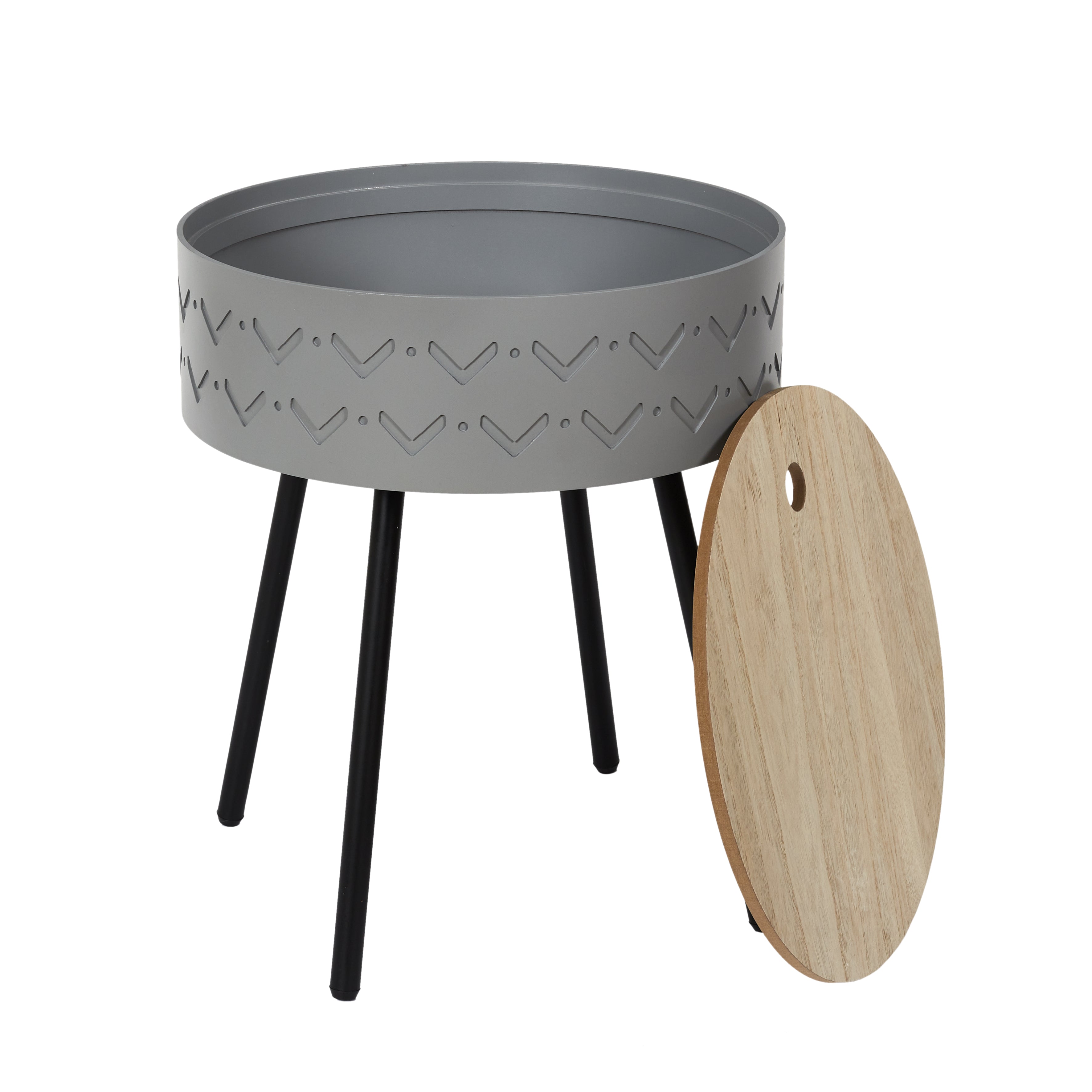 TABLE COFFRE EUGENIE GRIS