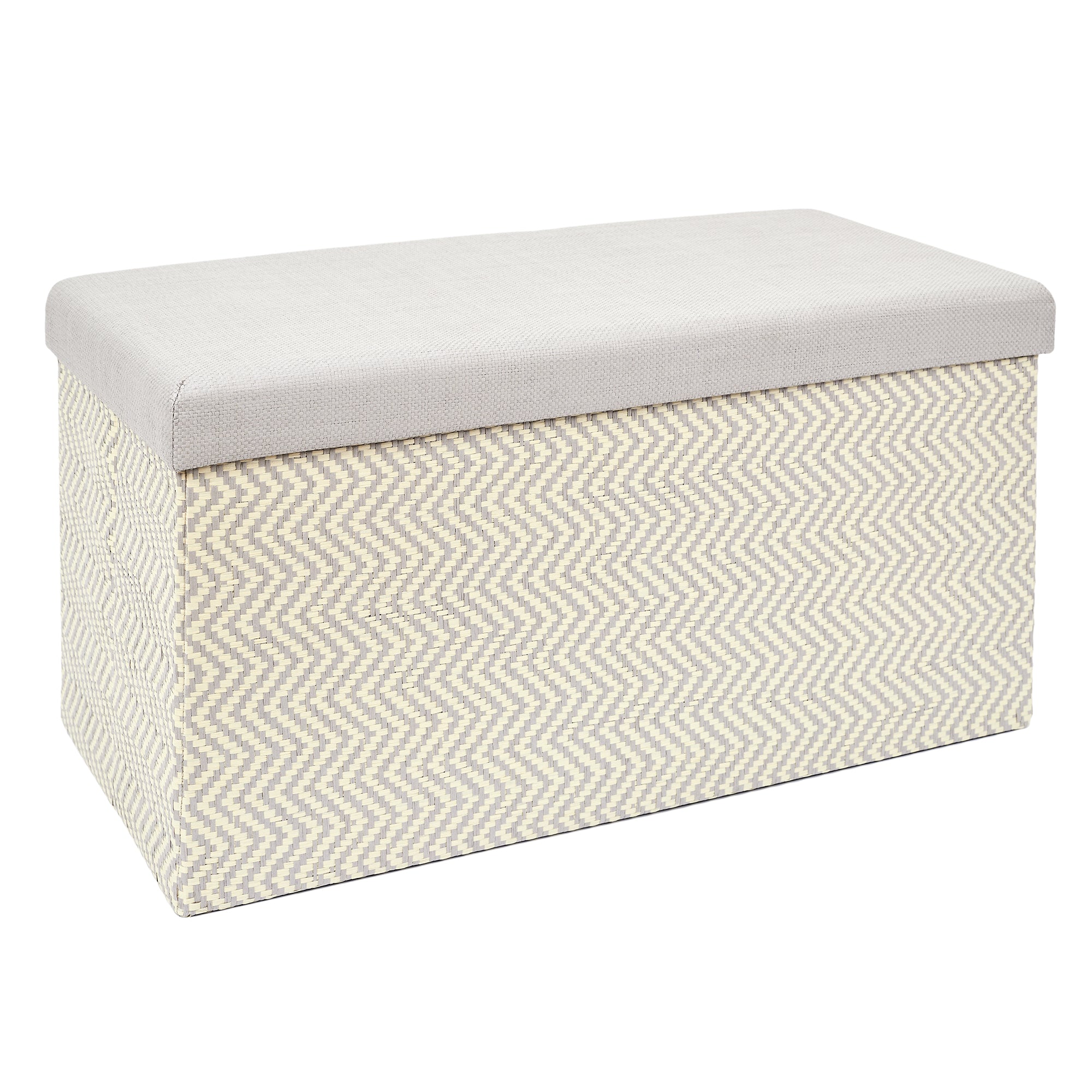 COFFRE BANC PLIABLE TRESSE GRIS