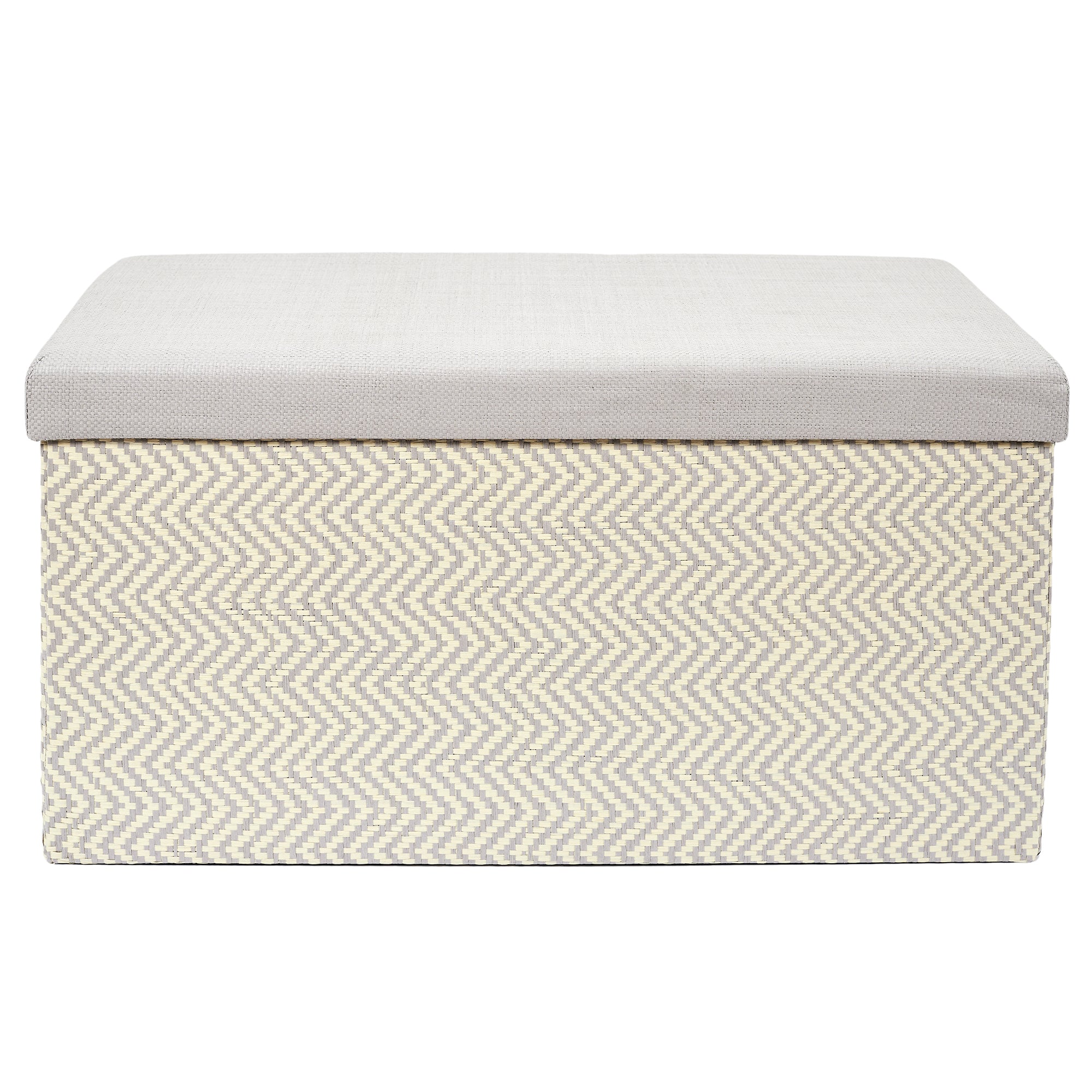 COFFRE BANC PLIABLE TRESSE GRIS