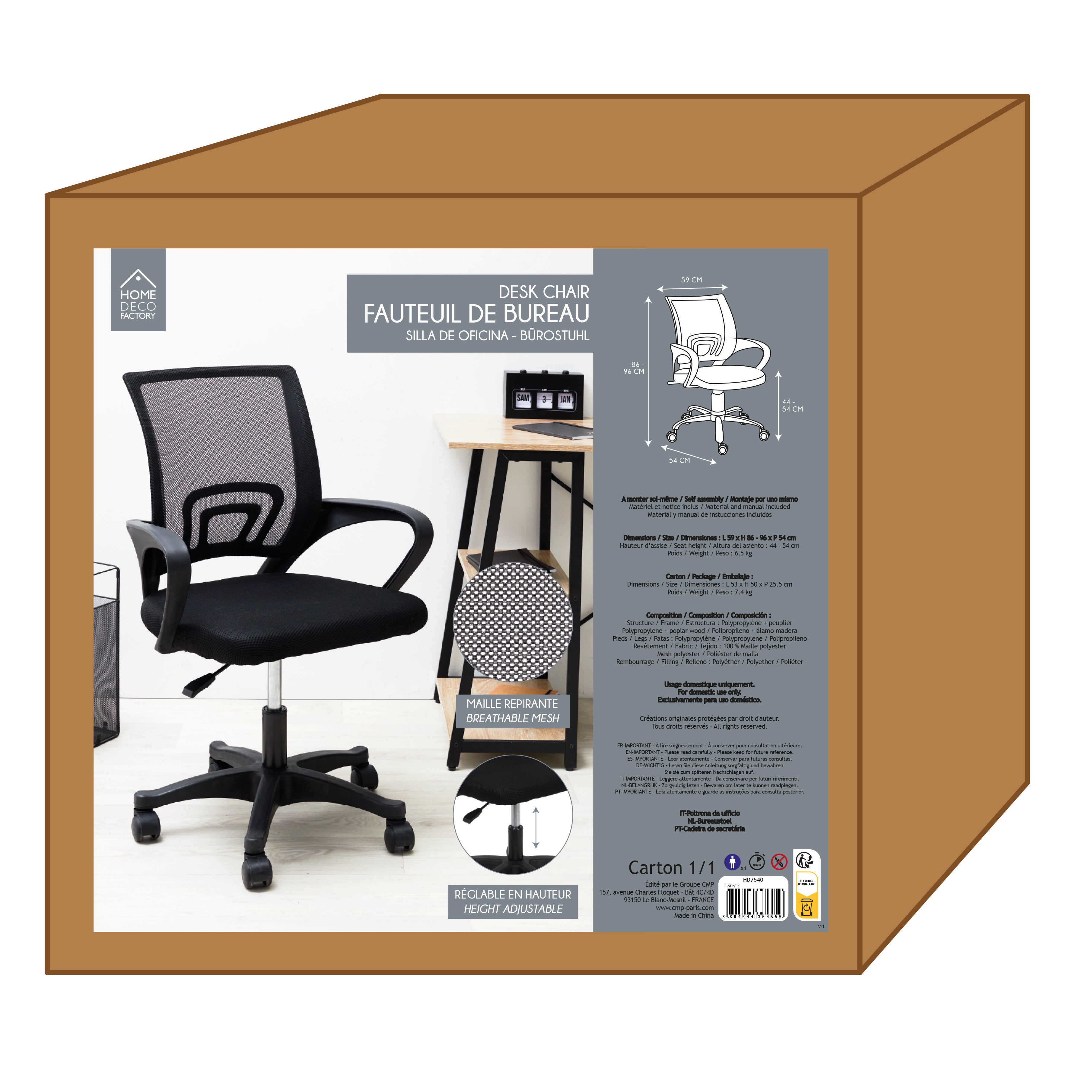 FAUTEUIL DE BUREAU NOIR