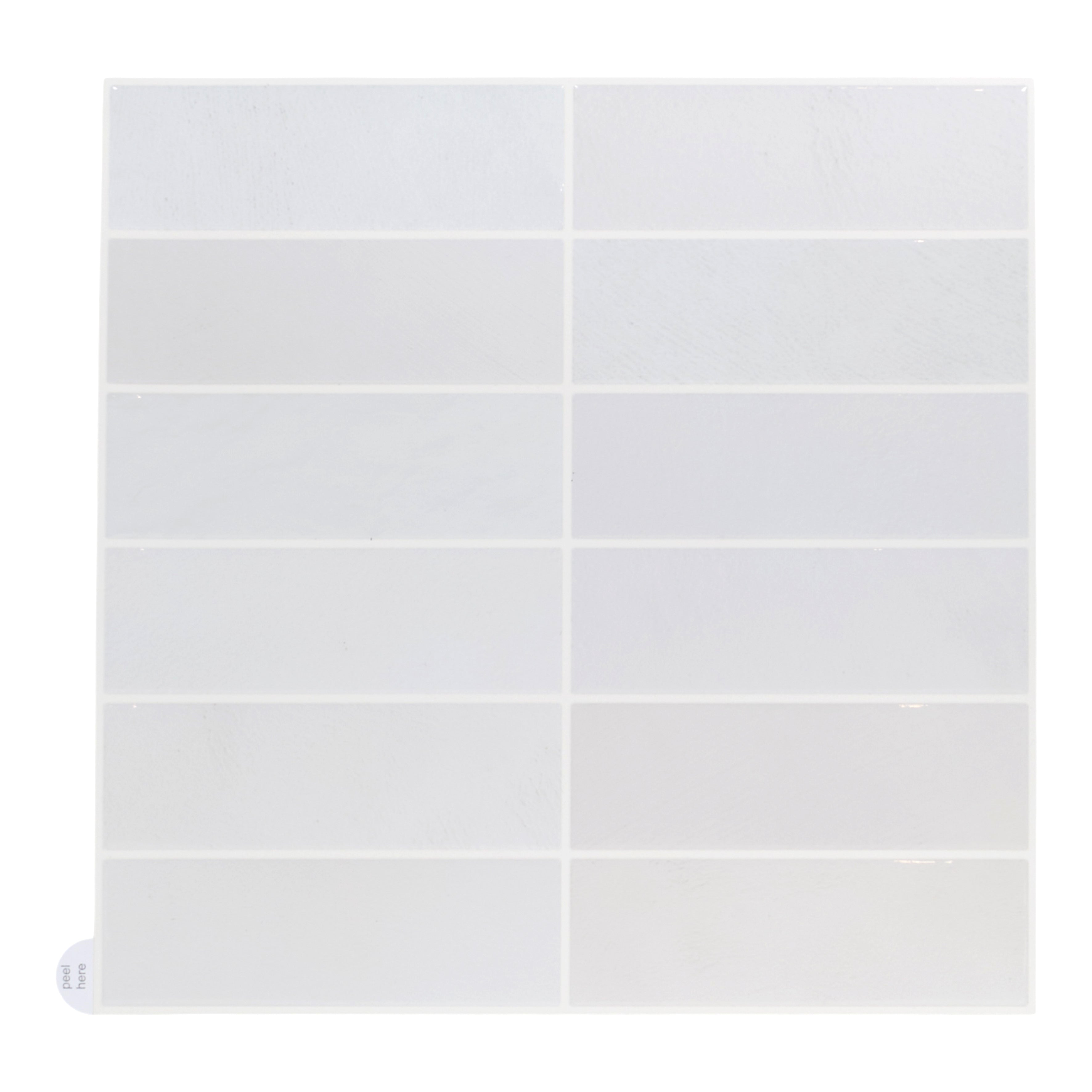 CREDENCE ADHESIVE SOUPLE RECTANGLE BLANC X4
