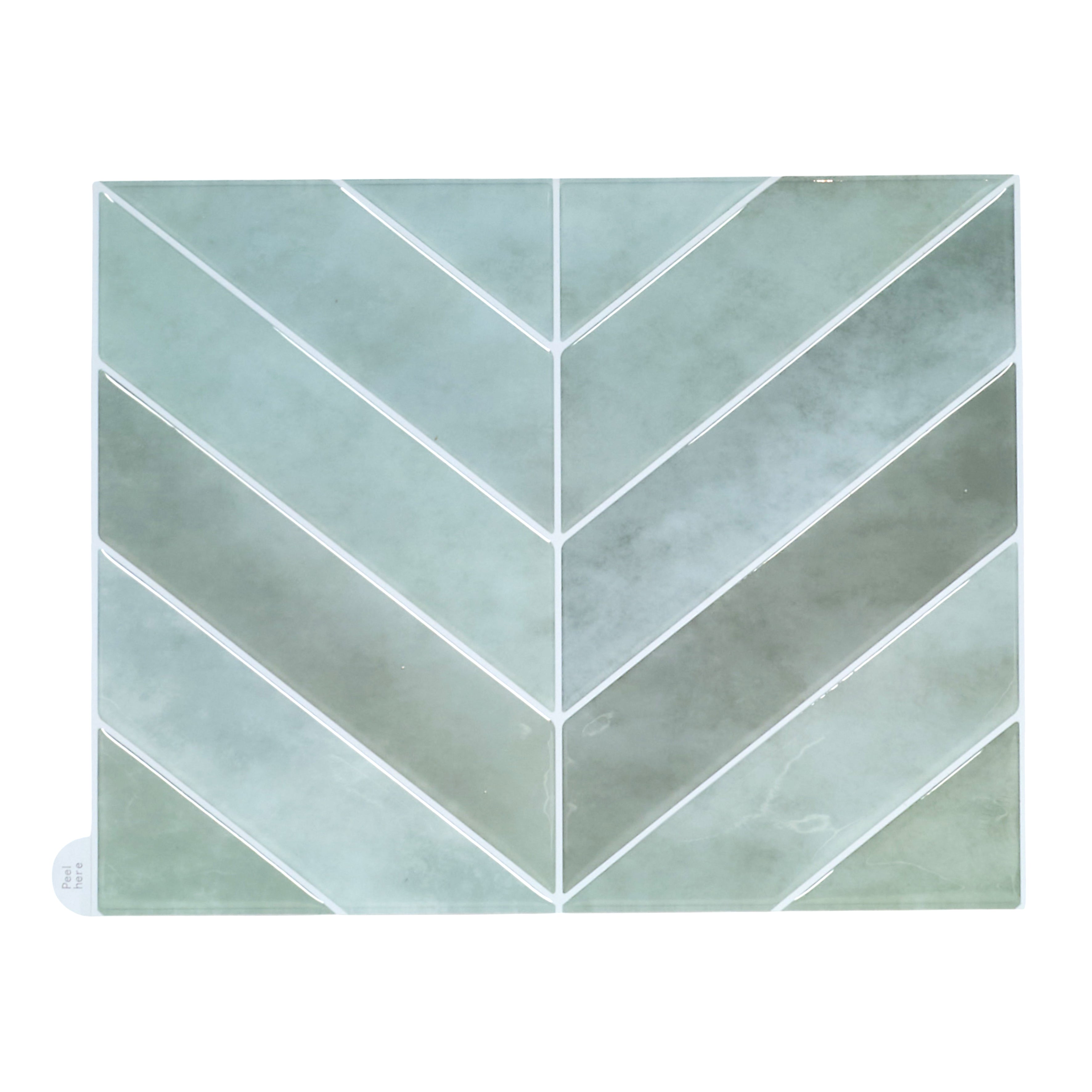 CREDENCE ADHESIVE SOUPLE CHEVRON VERT X4