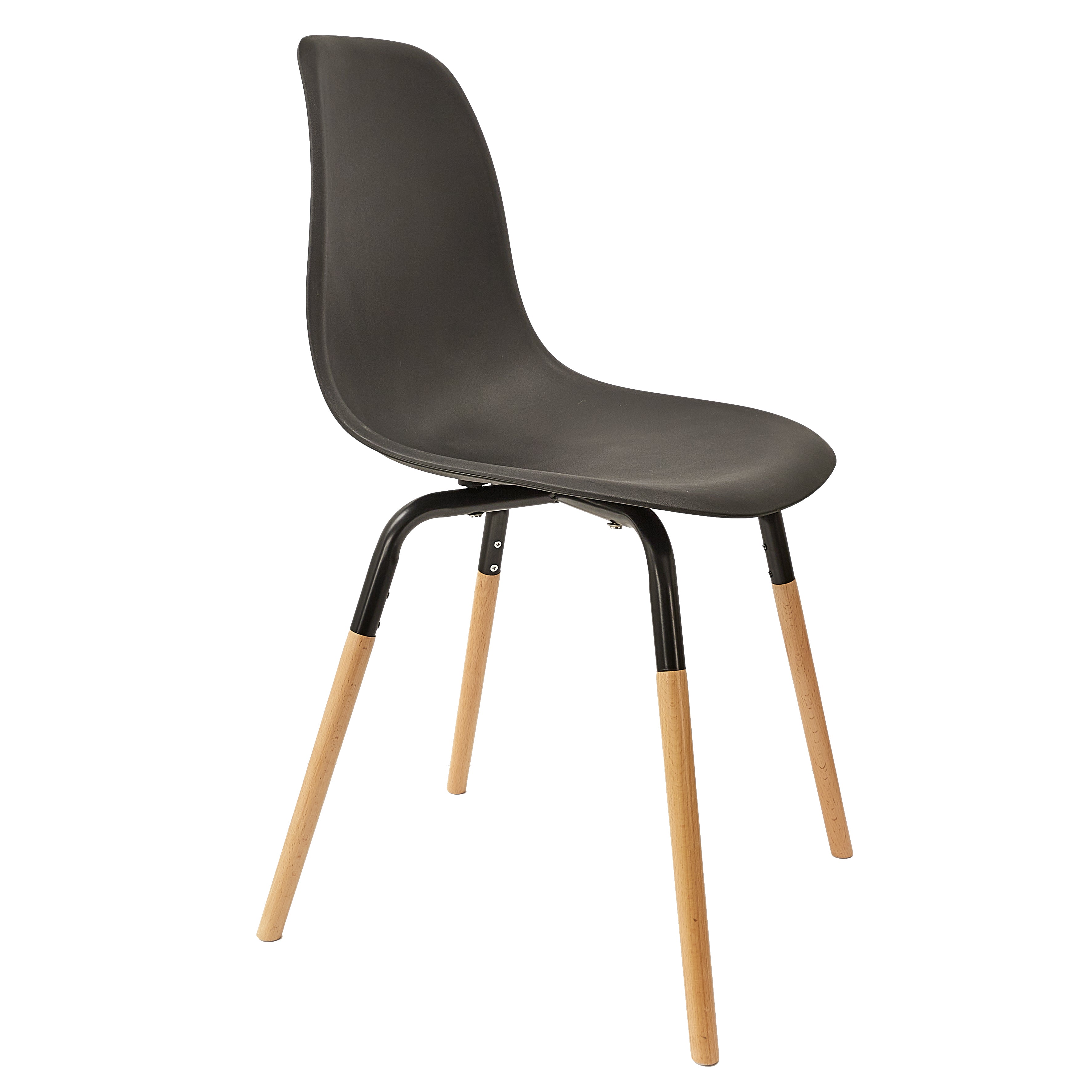 CHAISE PP PHENIX NOIR HOME DECO FACTORY - LOT DE 4