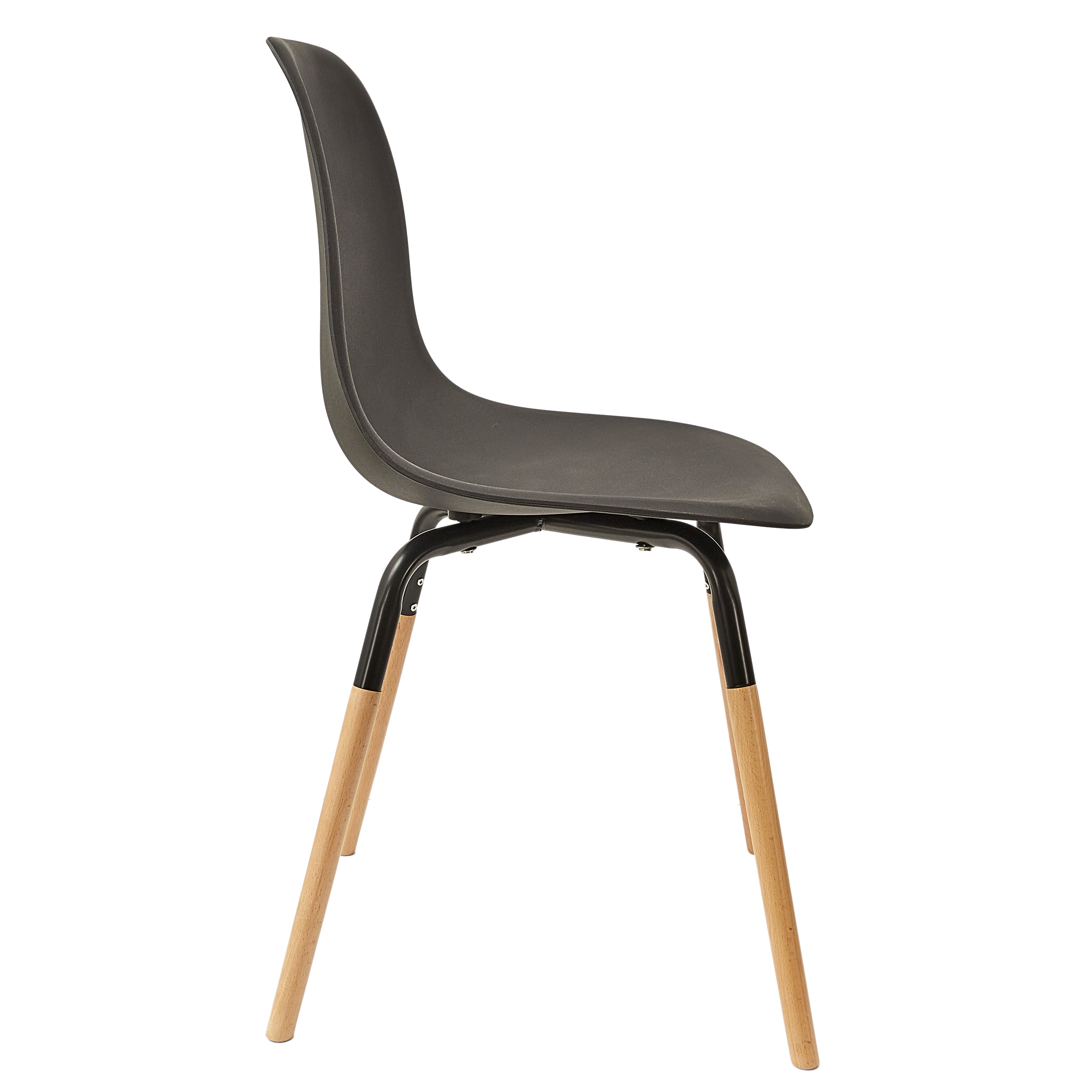 CHAISE PP PHENIX NOIR HOME DECO FACTORY - LOT DE 4