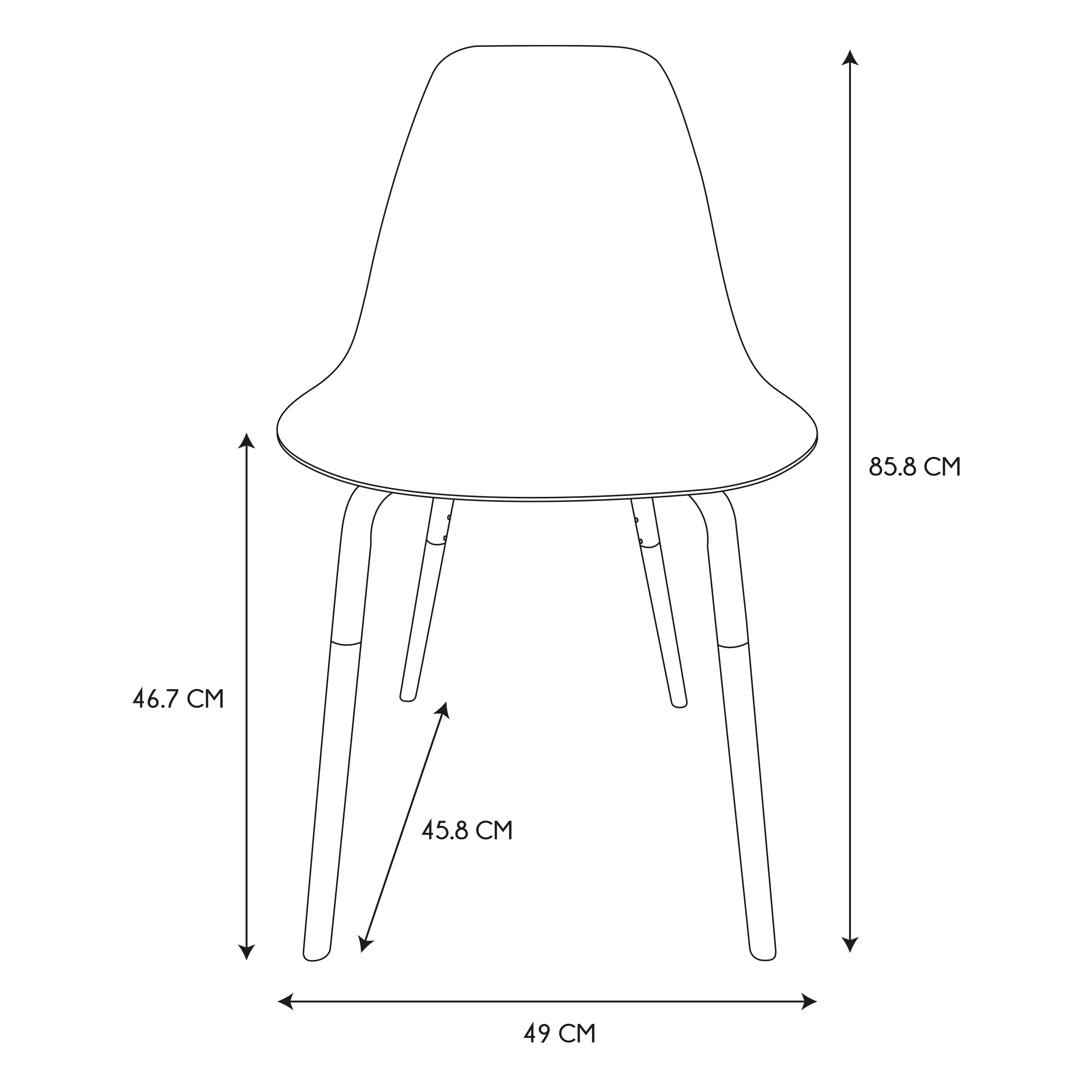 CHAISE PP PHENIX NOIR HOME DECO FACTORY - LOT DE 4