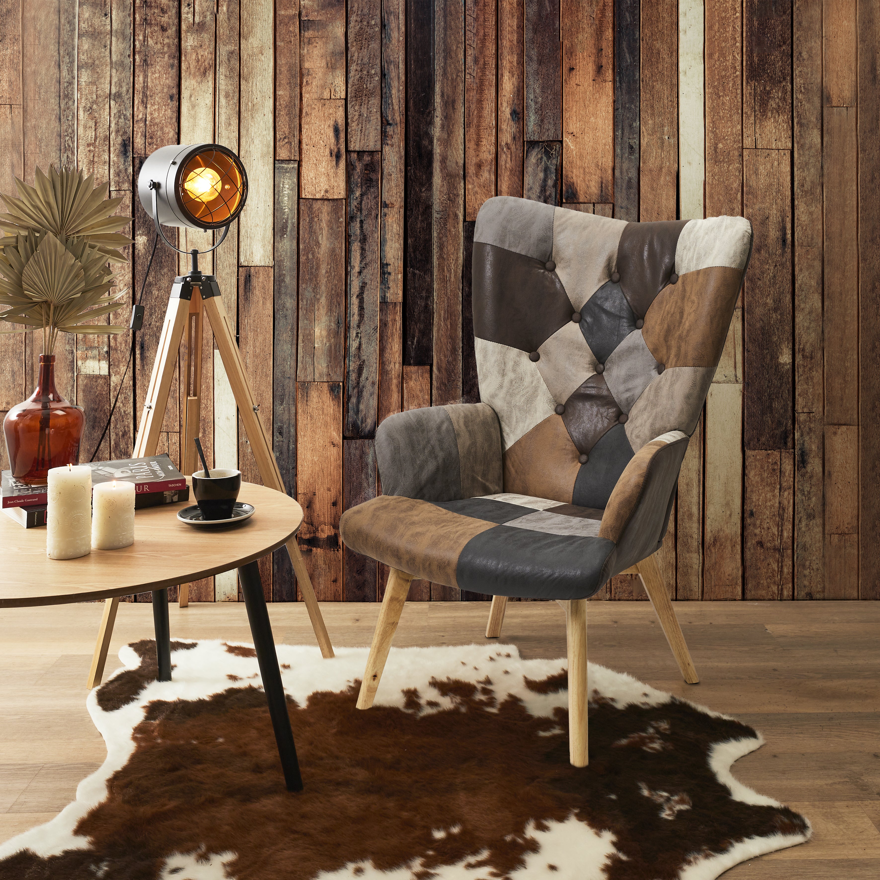 FAUTEUIL HELSINKI PATCHWORK PU