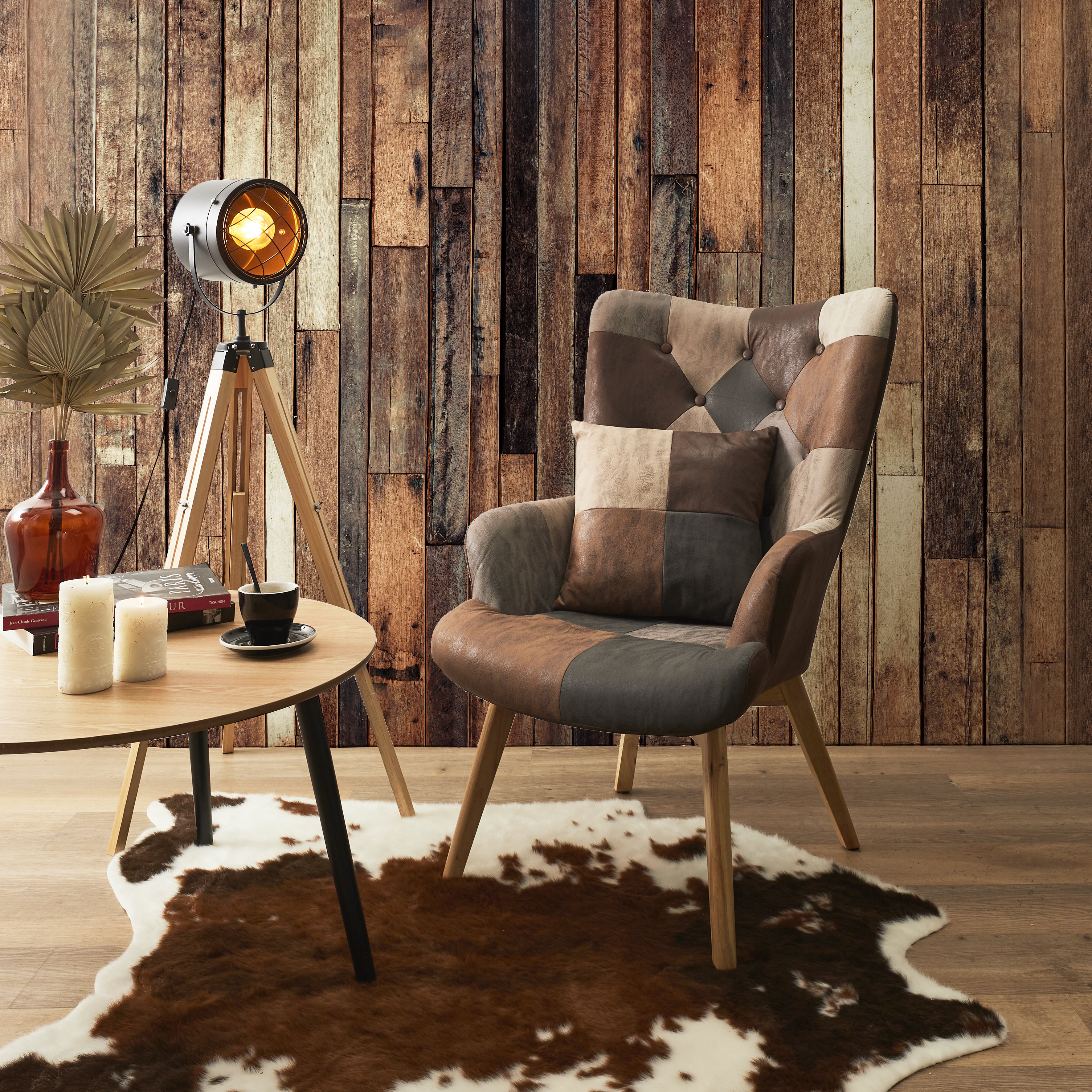 FAUTEUIL HELSINKI PATCHWORK PU