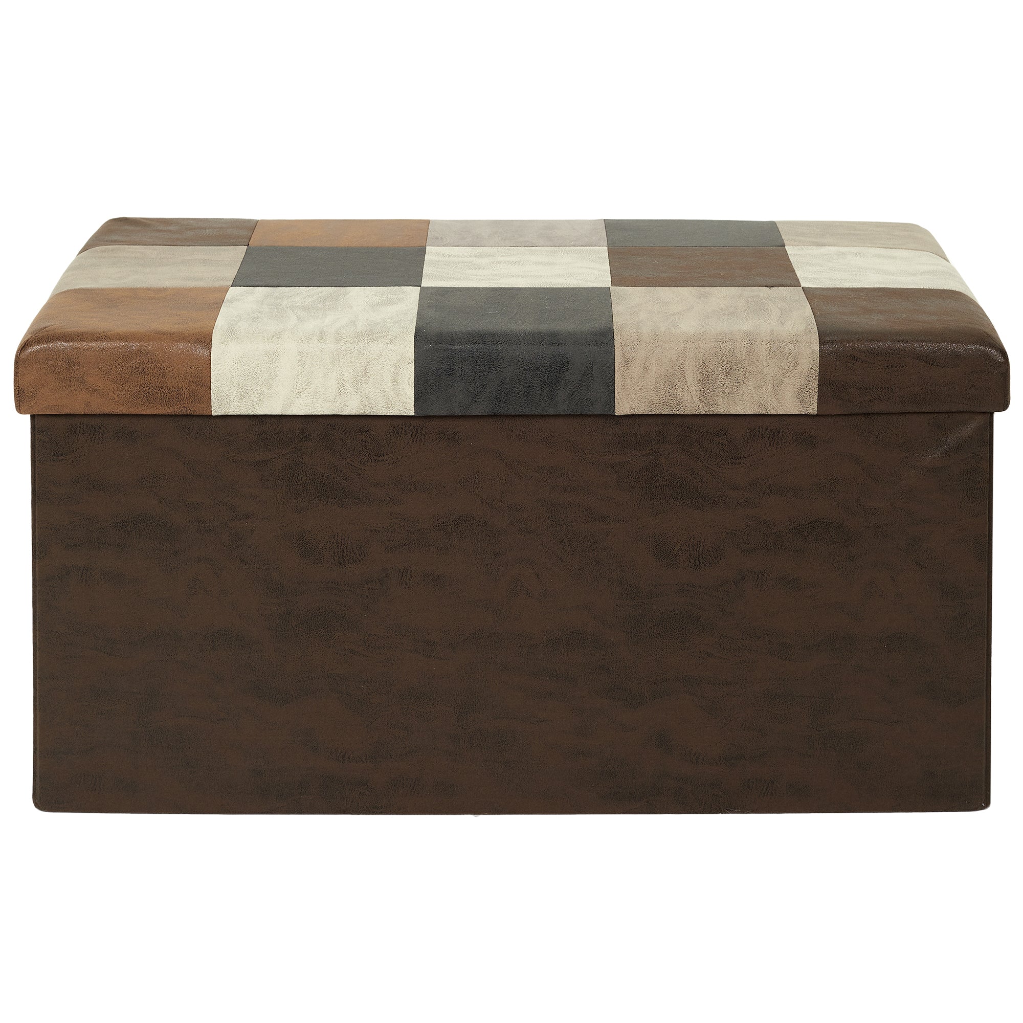COFFRE BANC PLIABLE PATCHWORK PU