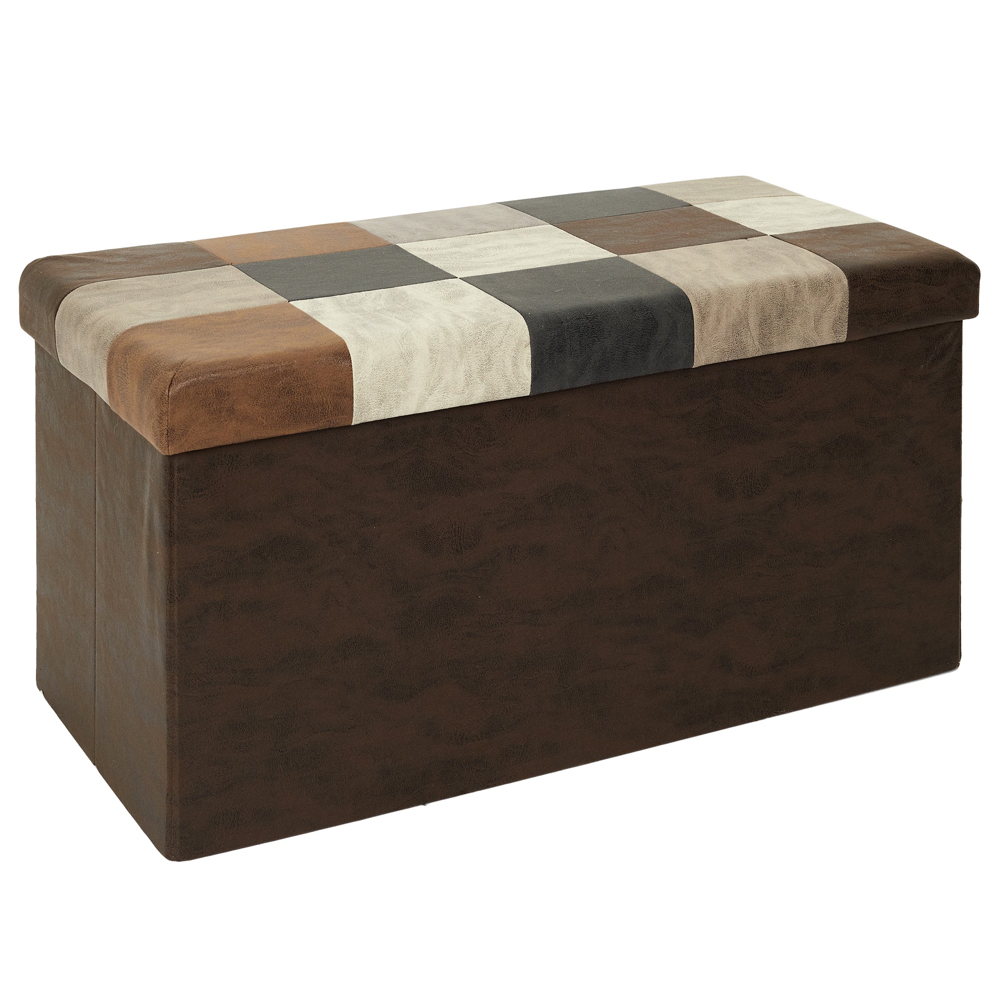 COFFRE BANC PLIABLE PATCHWORK PU