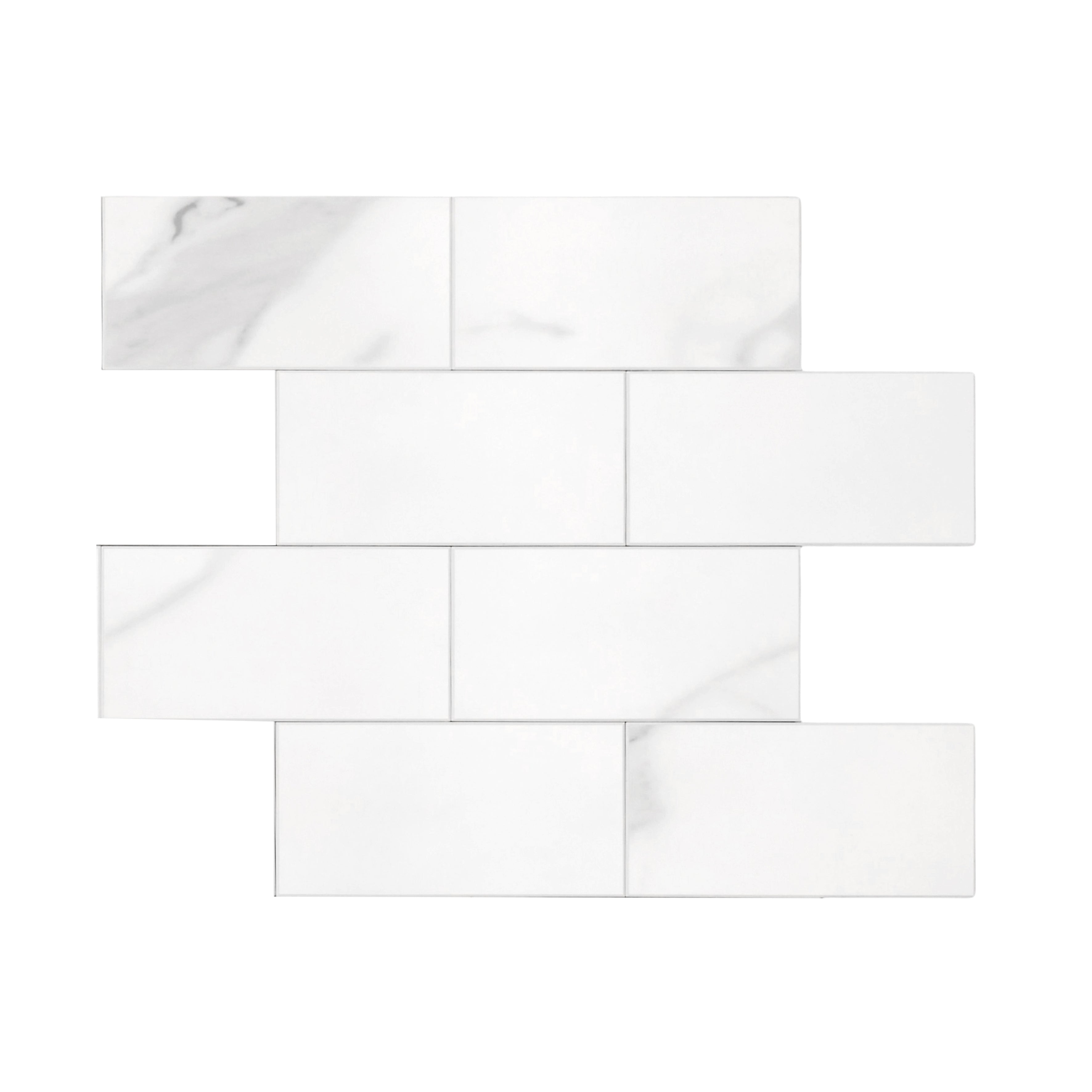 CREDENCE ADHESIVE RIGIDE RECTANGLE BLANC