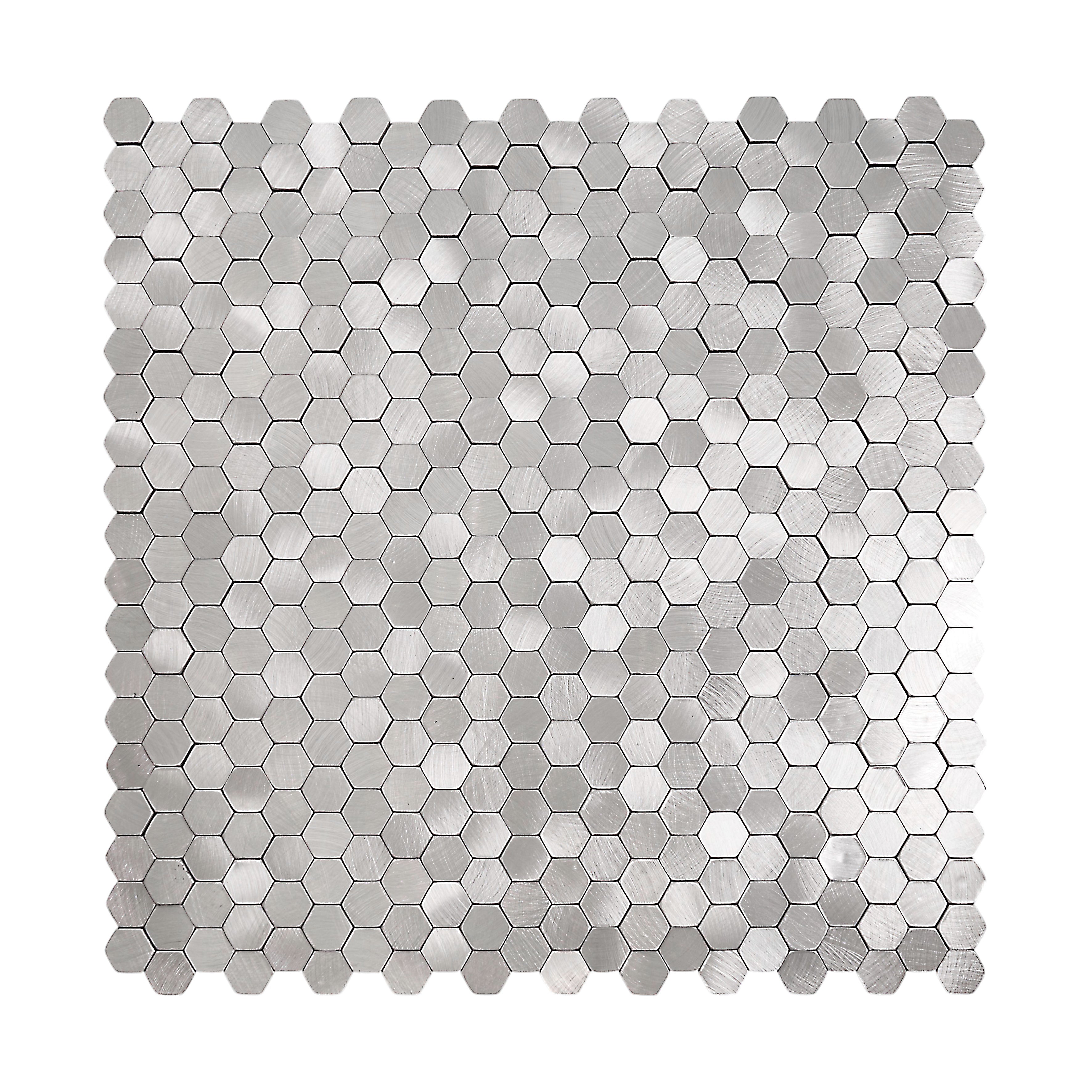 CREDENCE ADHESIVE RIGIDE MOSAÏQUE ARGENTE