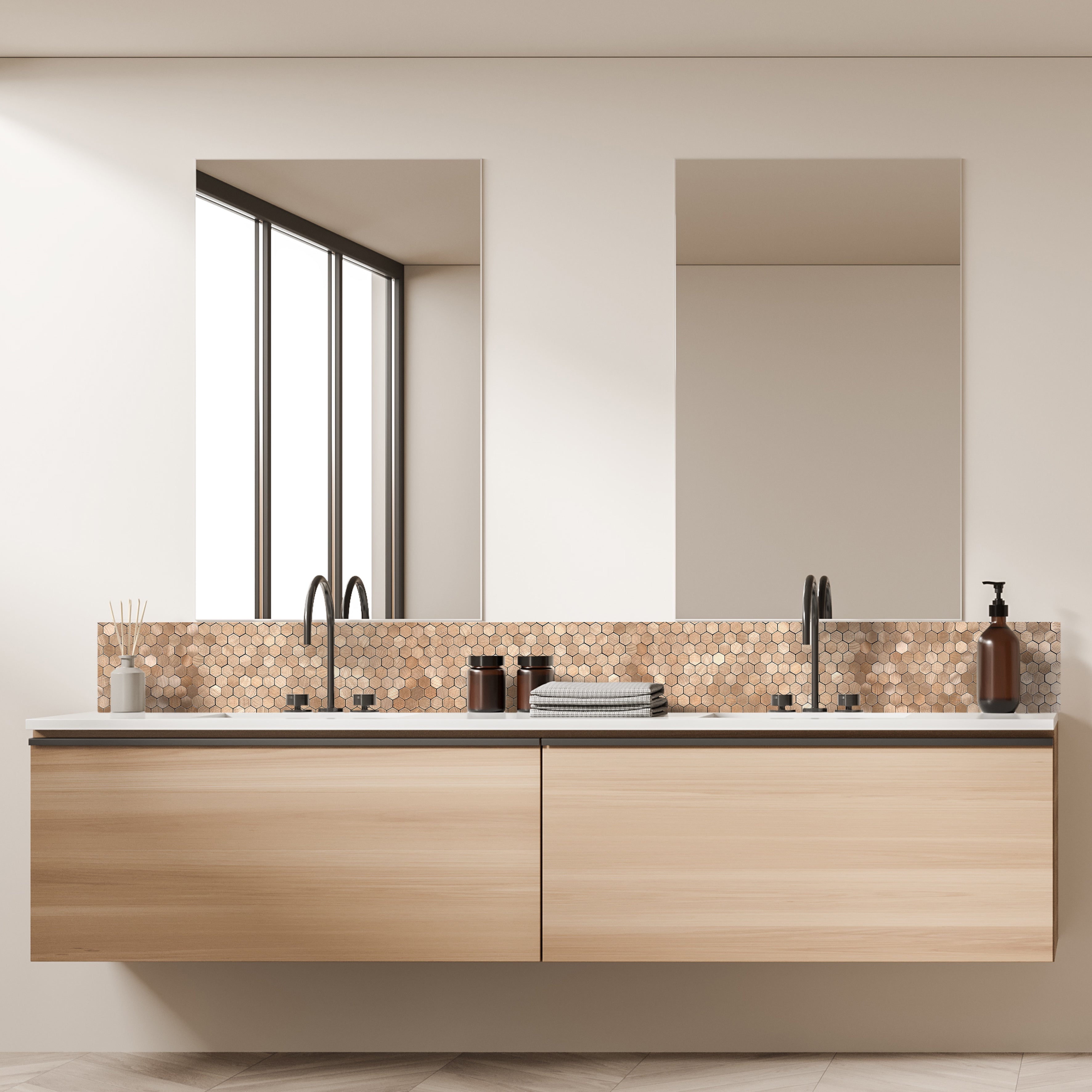 CREDENCE ADHESIVE RIGIDE MOSAÏQUE BRONZE