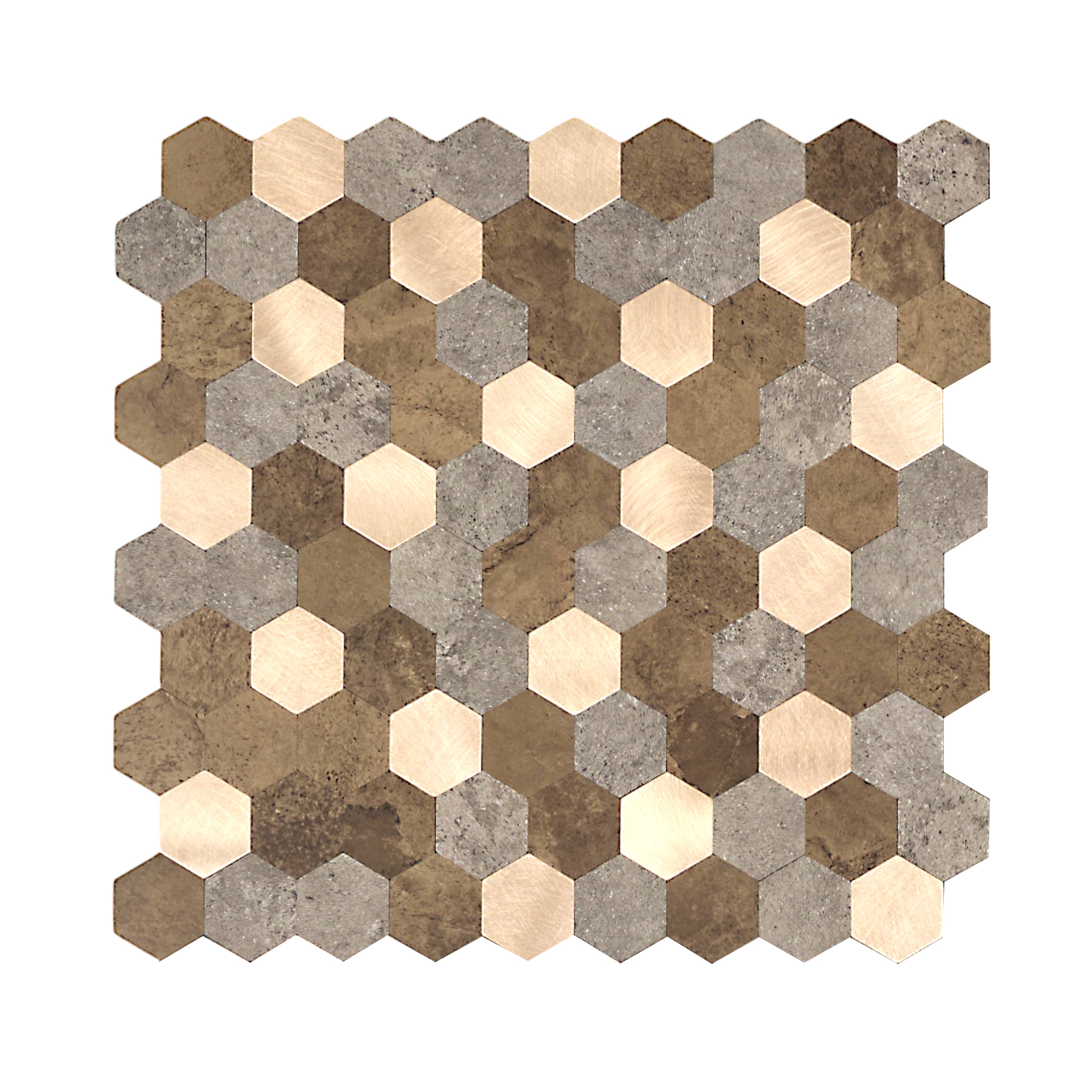 CREDENCE ADHESIVE ET RIGIDE MOSAÏQUE BRONZE