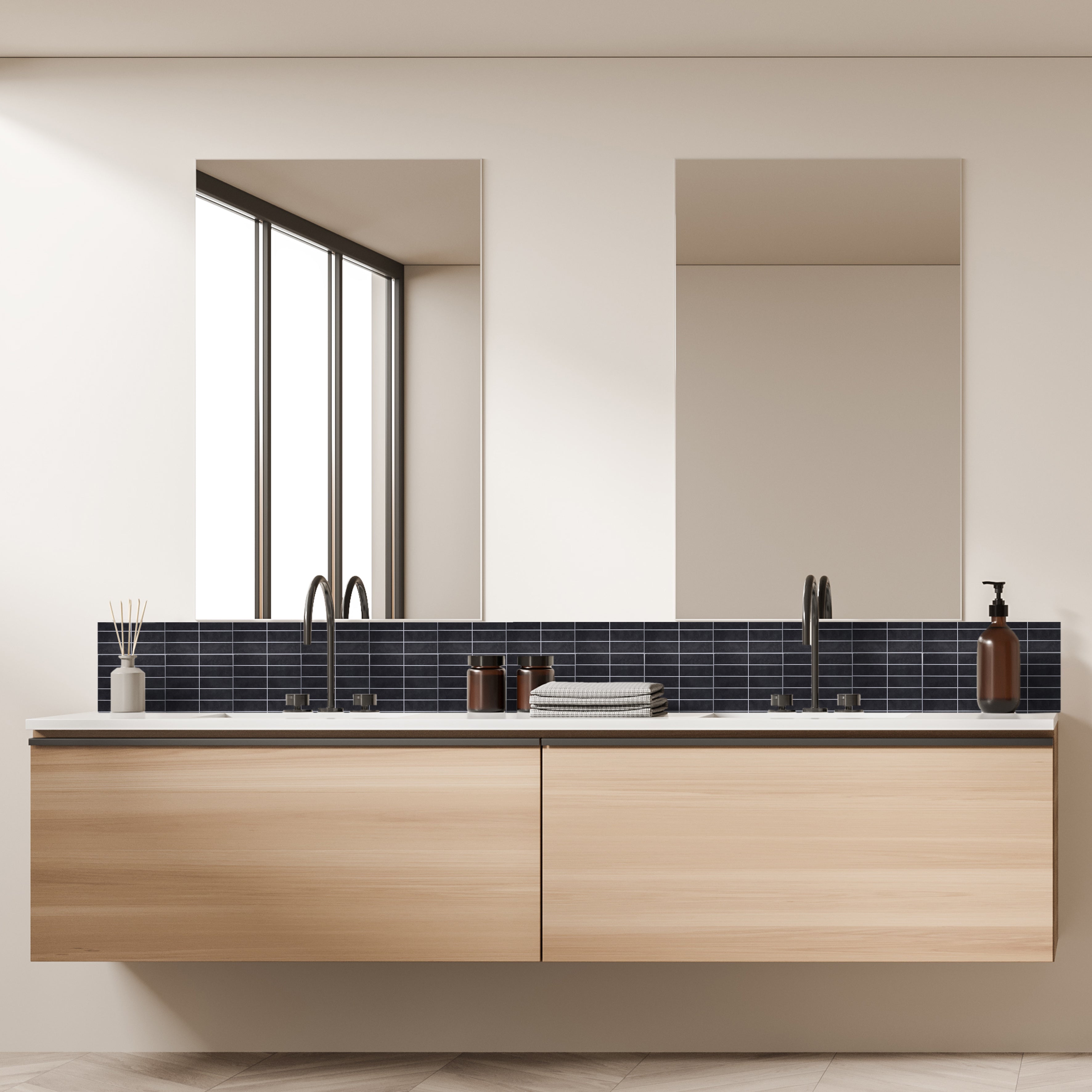 CREDENCE ADHESIVE SOUPLE NOIR RECTANGLE X4