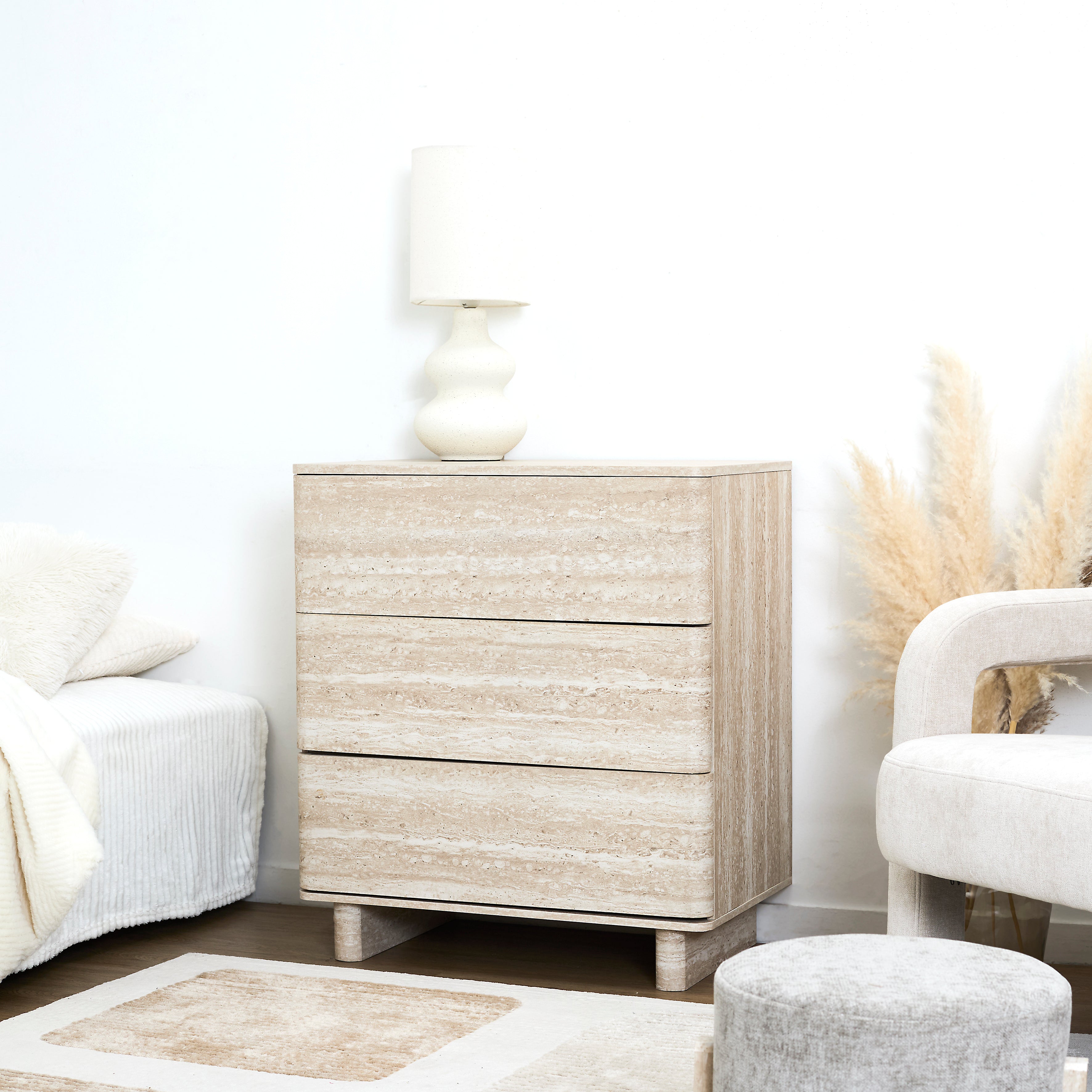 COMMODE 3 TIROIRS PIETRA