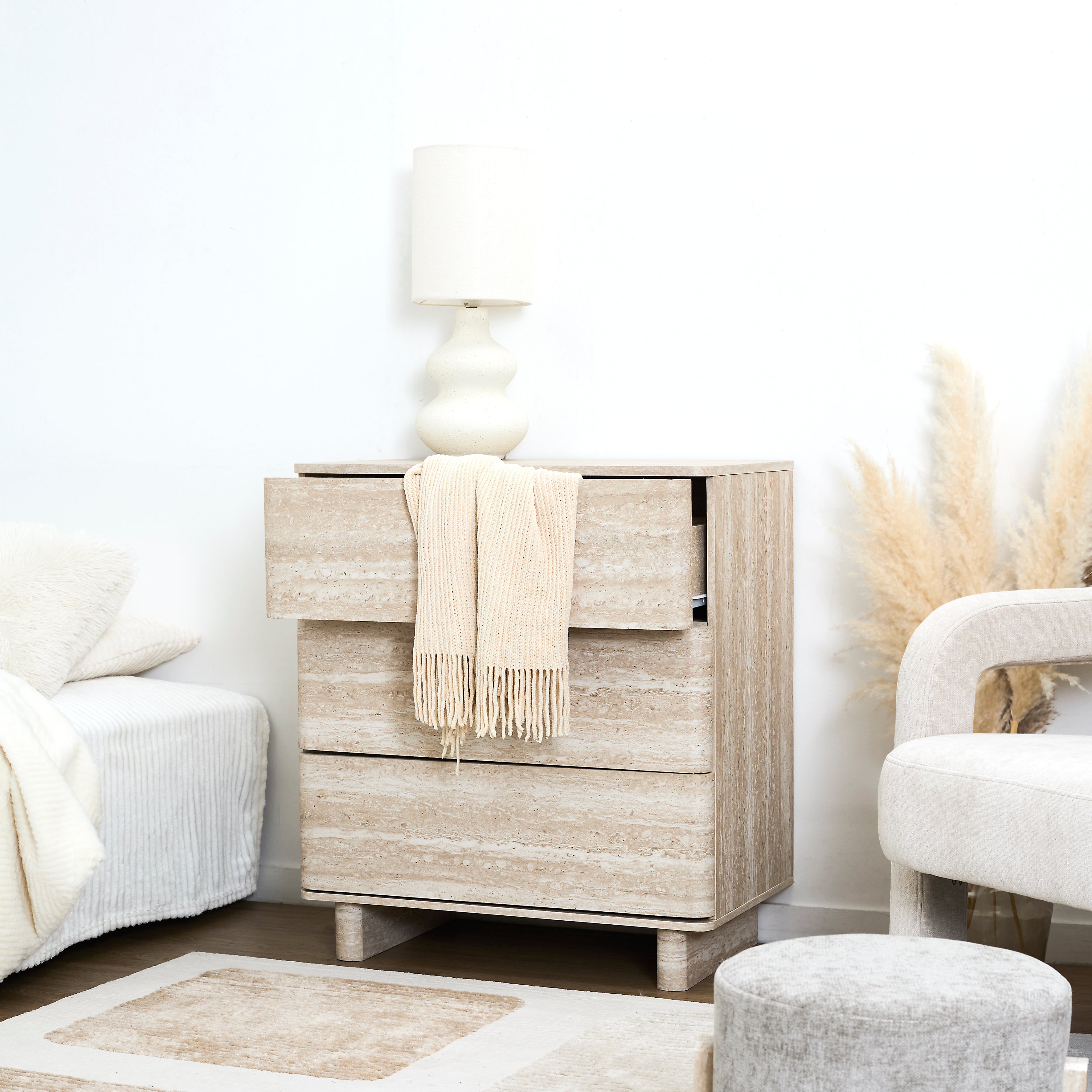 COMMODE 3 TIROIRS PIETRA