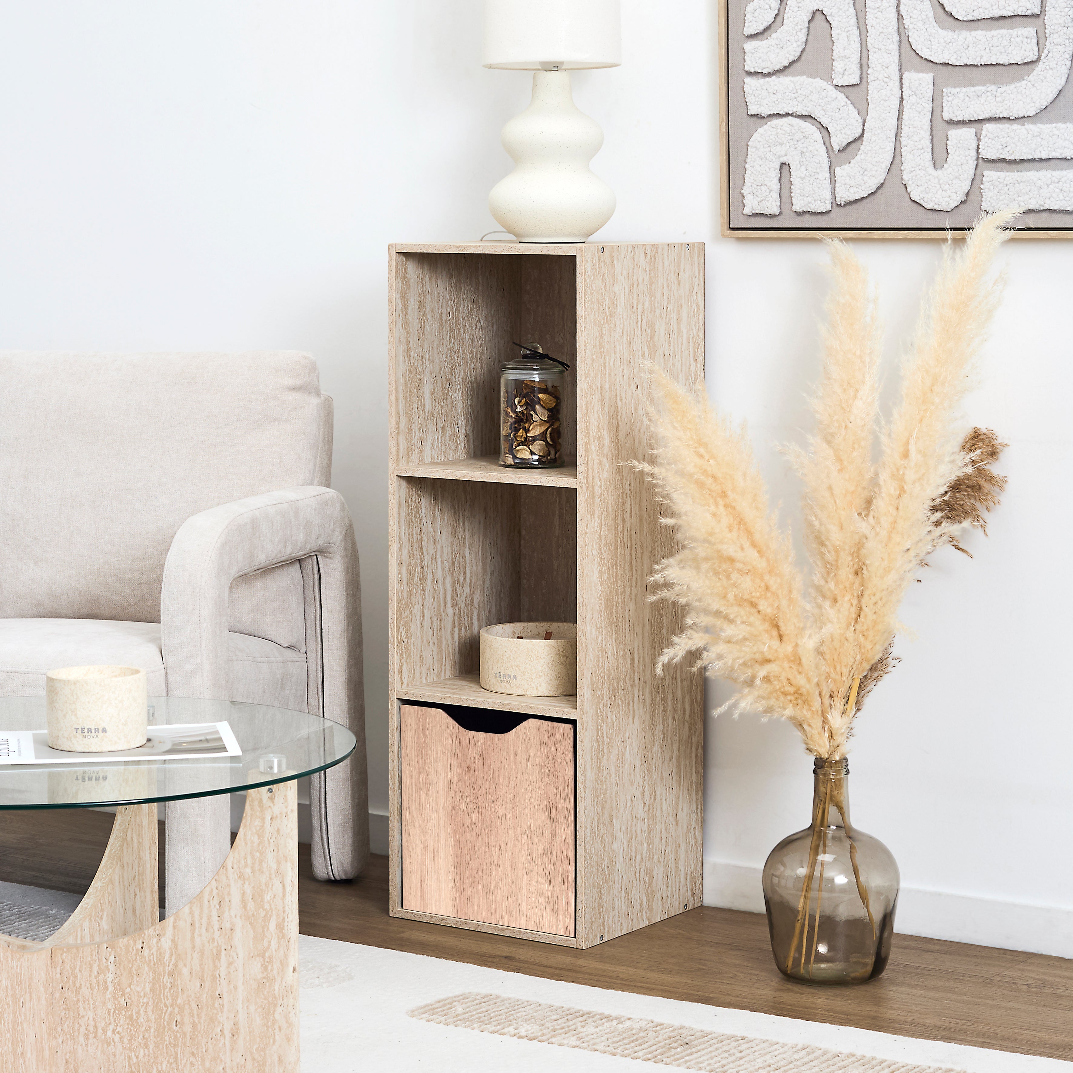 CUBE DE RANGEMENT PLIABLE KLAUS BALI 30X30CM