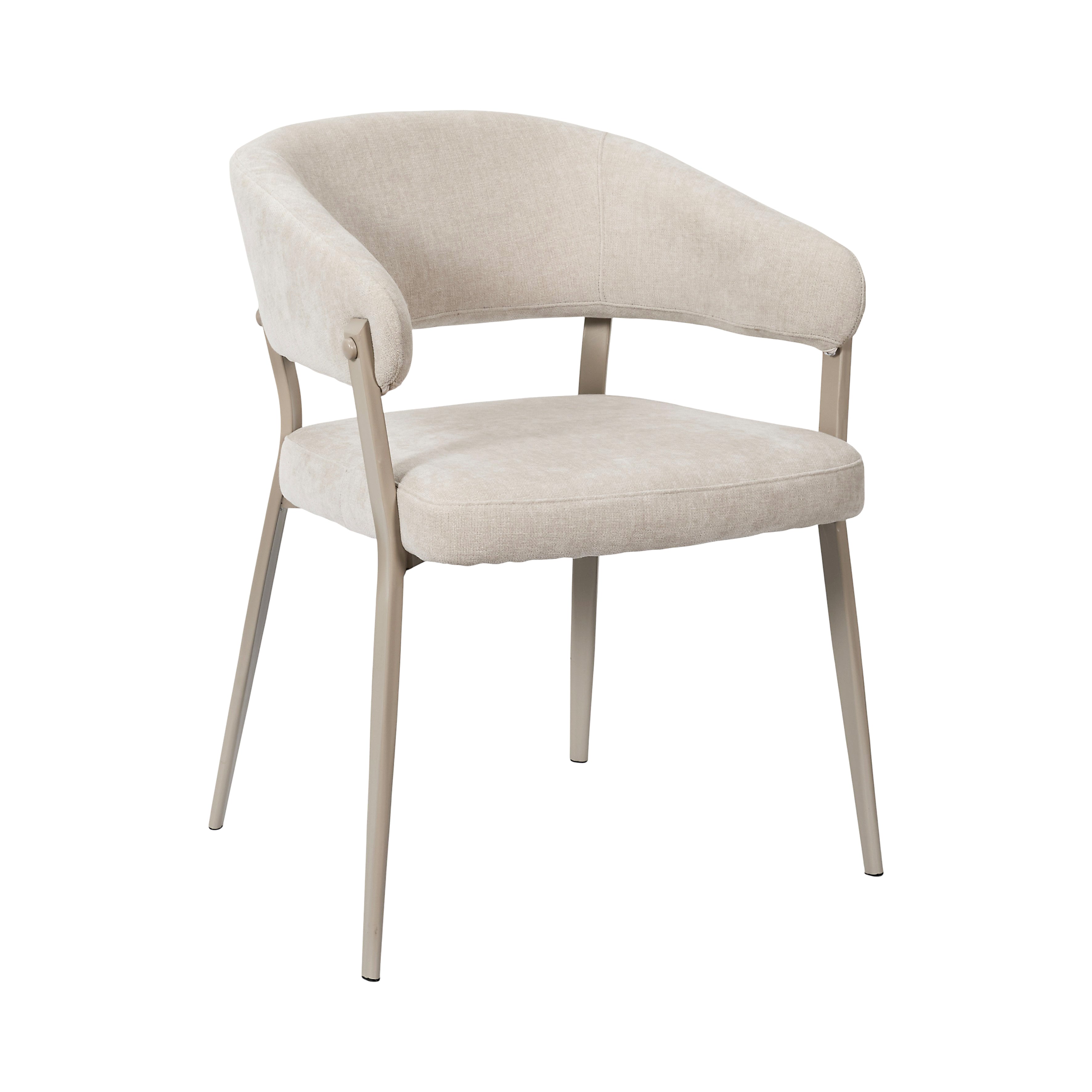FAUTEUIL EMILIA BEIGE - LOT DE 2
