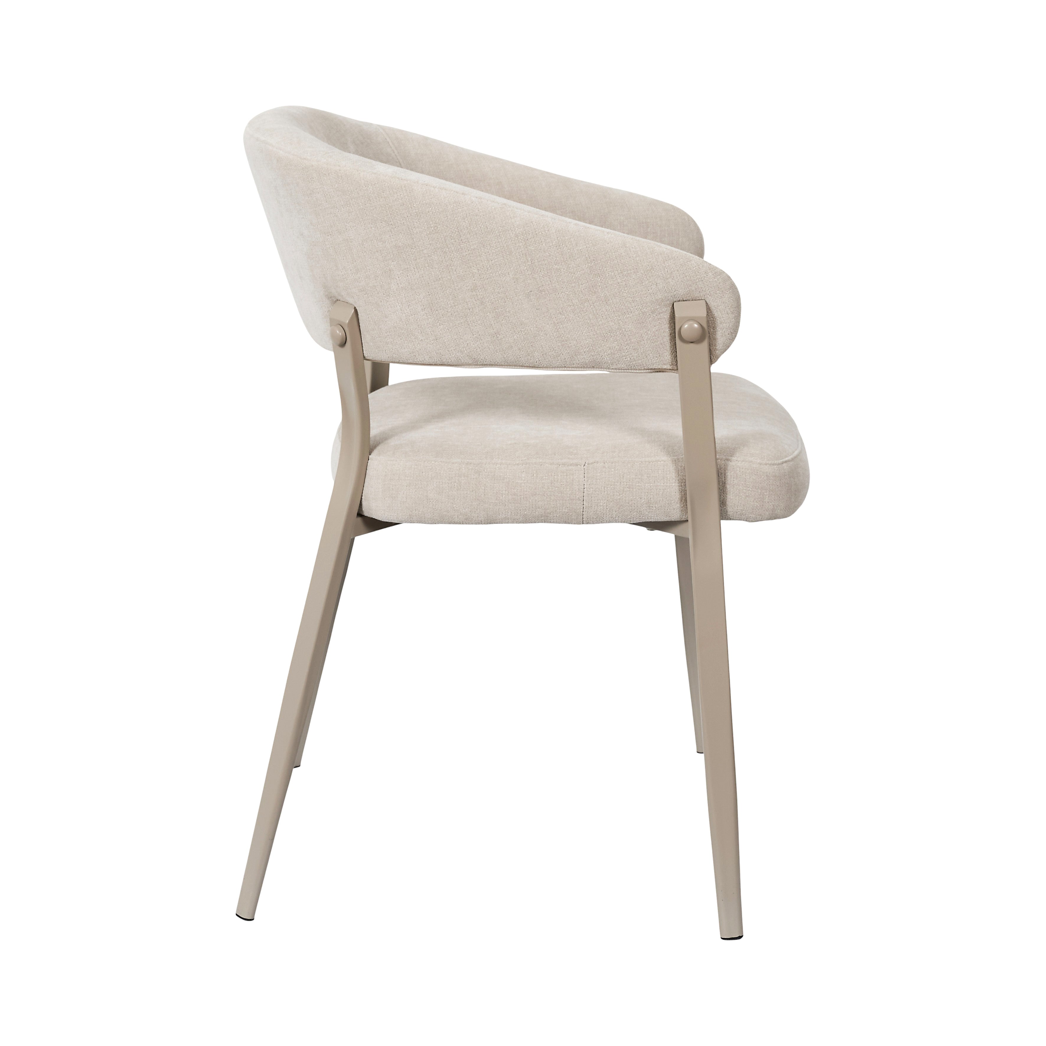 FAUTEUIL EMILIA BEIGE - LOT DE 2