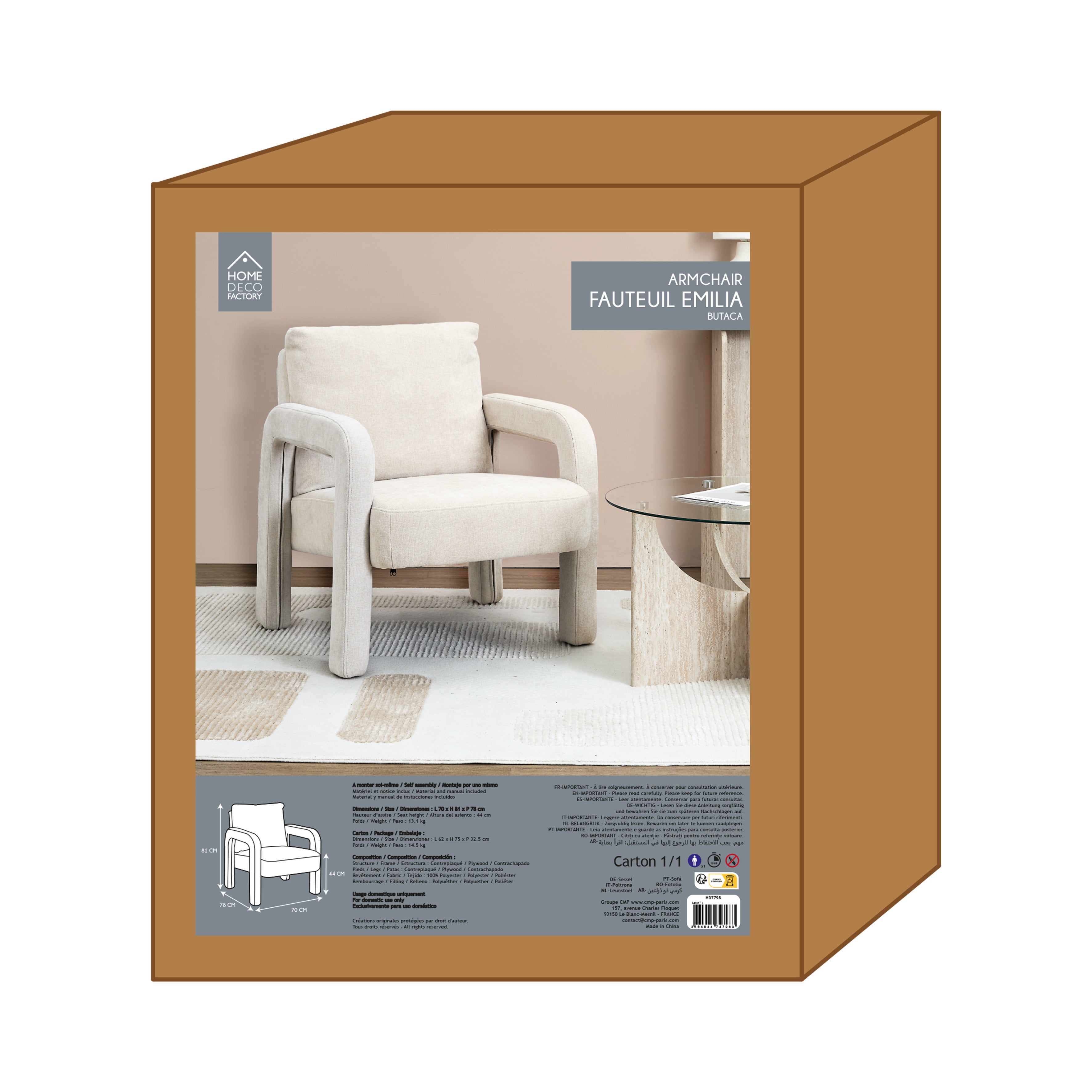 FAUTEUIL DE SALON EMILIA
