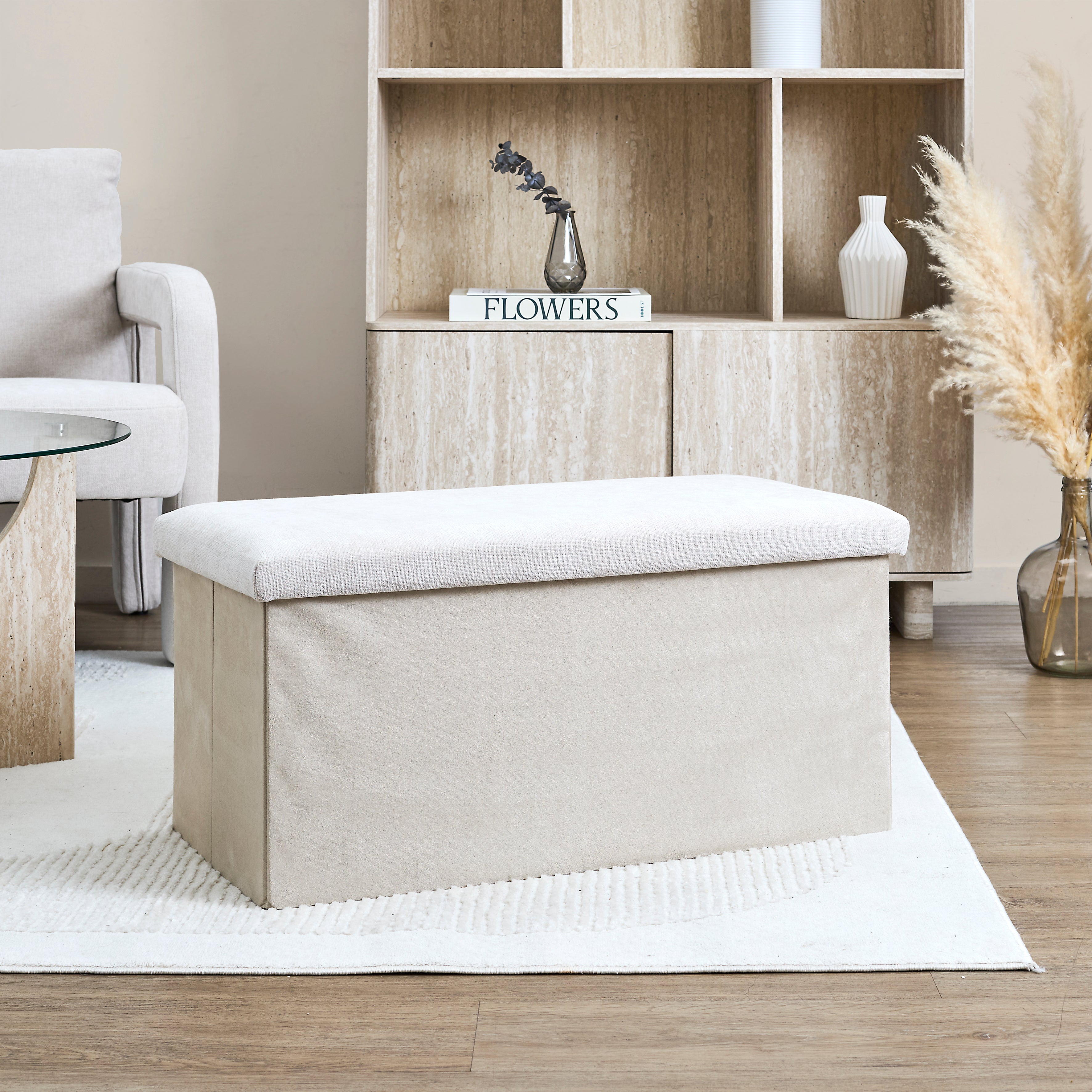 COFFRE BANC PLIABLE EMILIA BEIGE