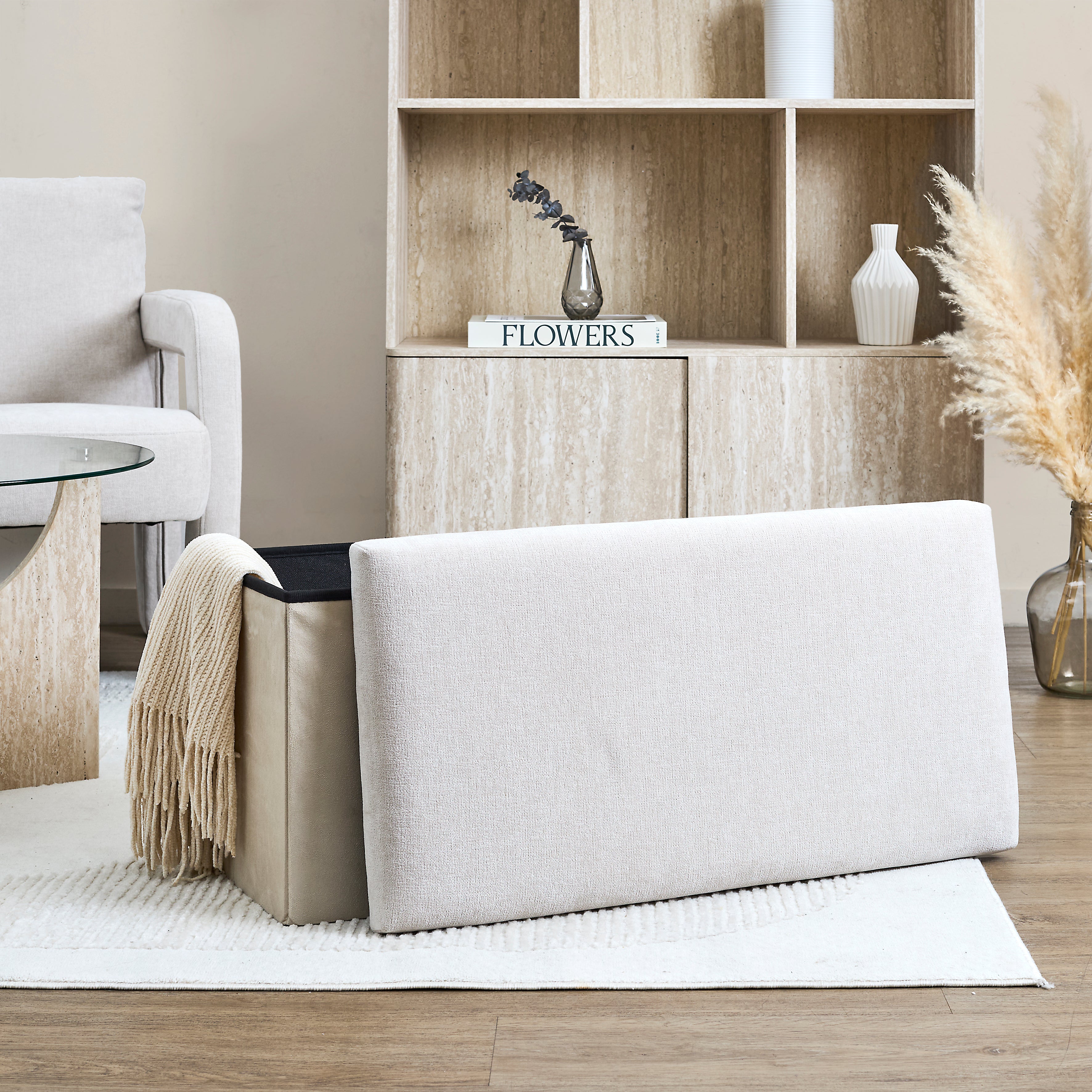 COFFRE BANC PLIABLE EMILIA BEIGE