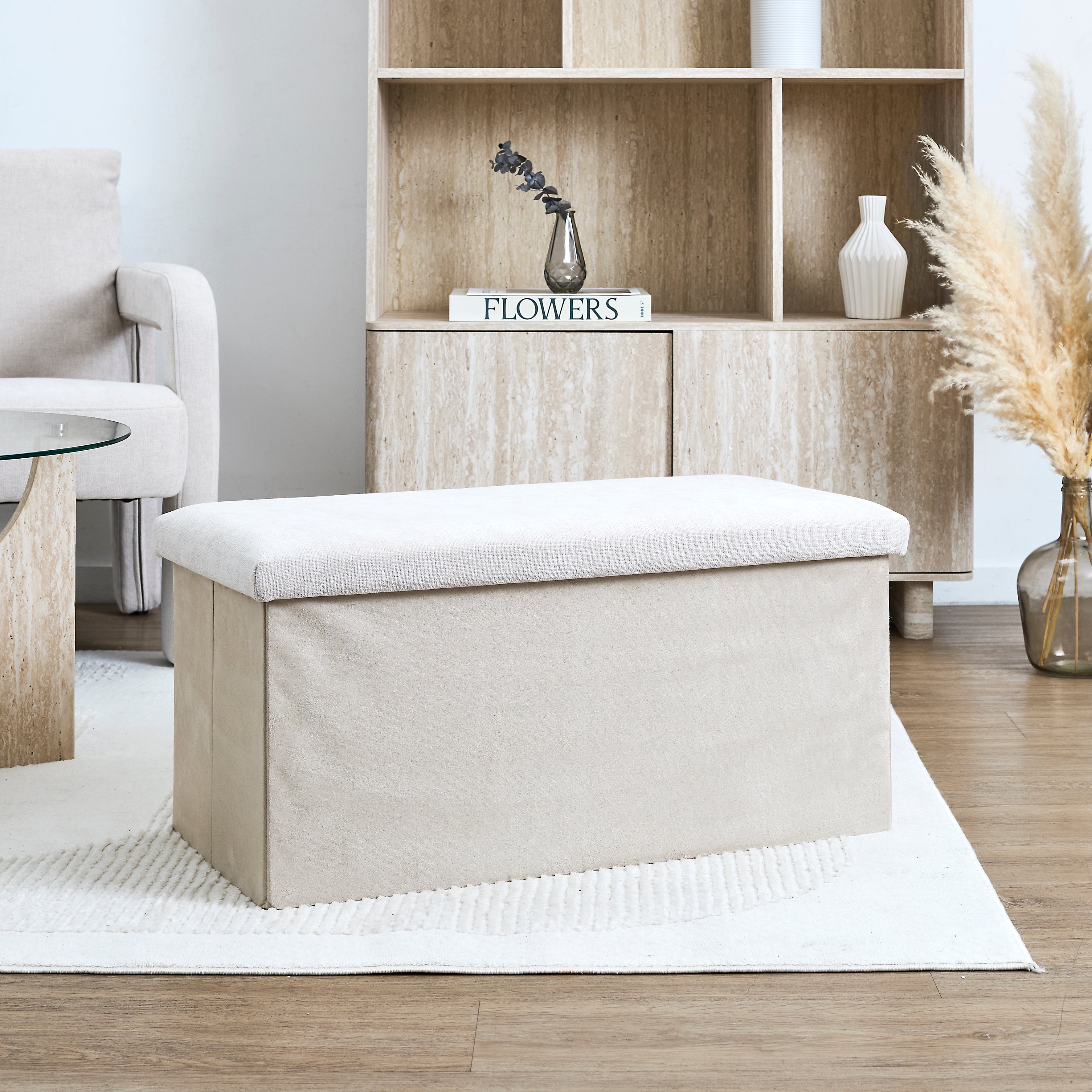 COFFRE BANC PLIABLE EMILIA BEIGE