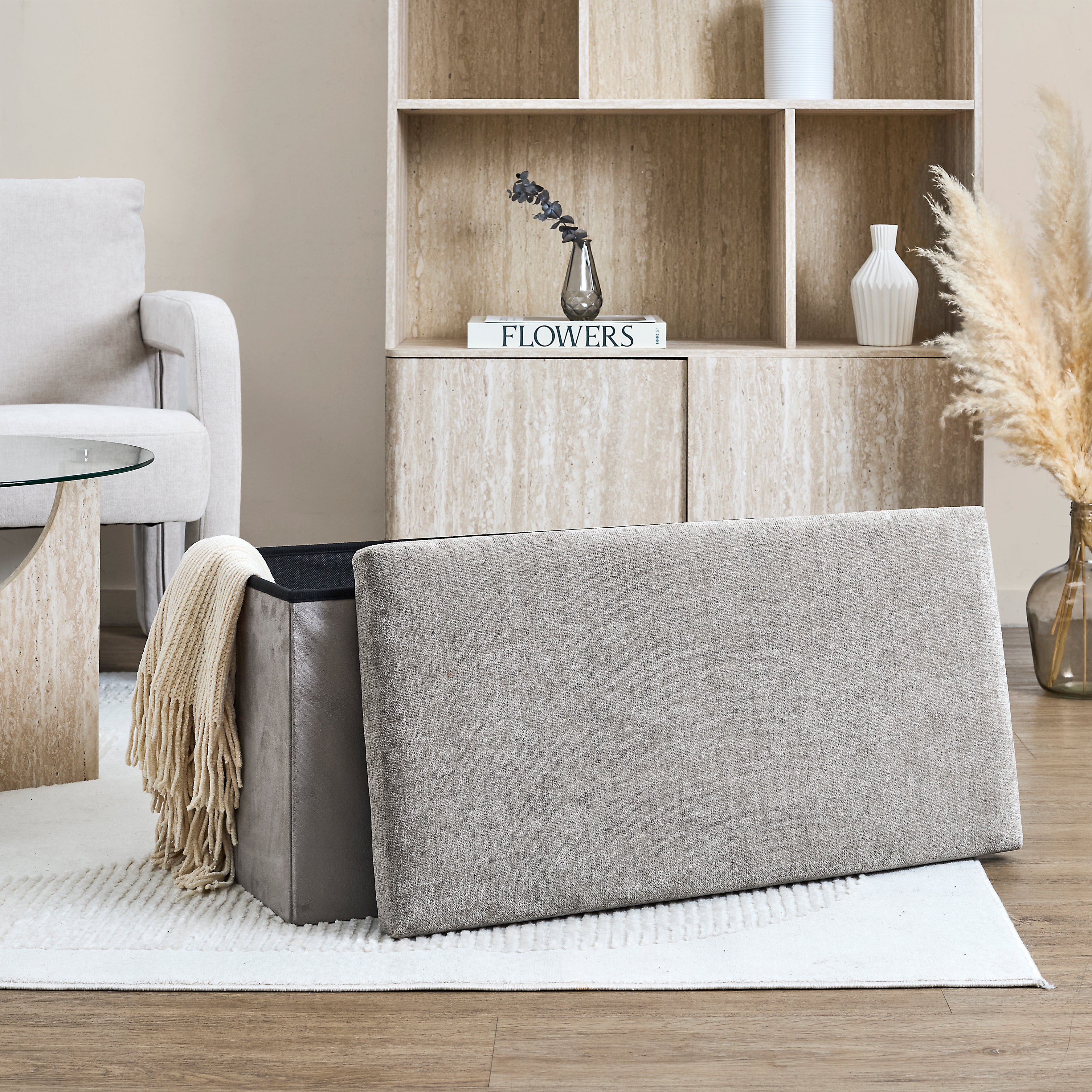COFFRE BANC PLIABLE EMILIA TAUPE