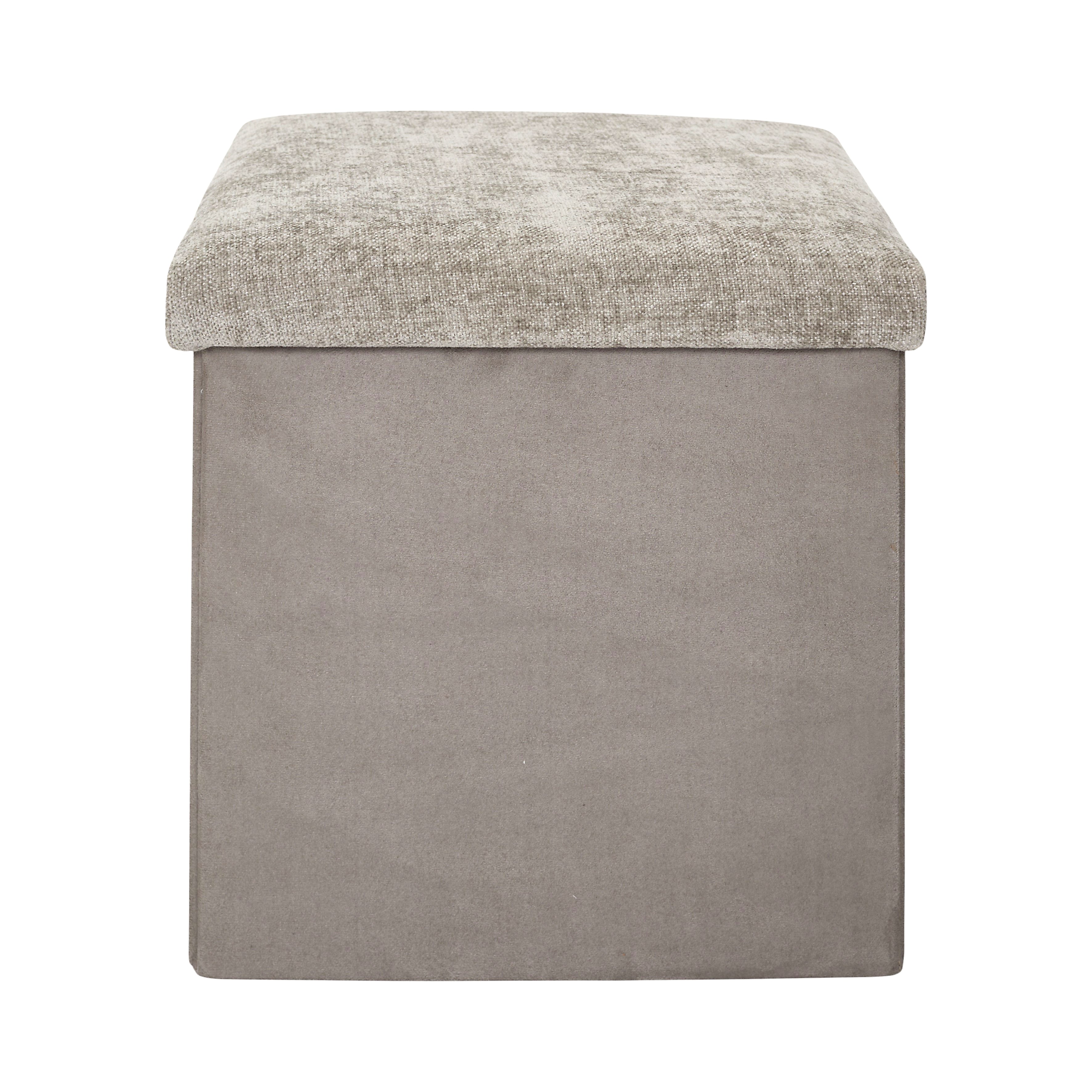 COFFRE POUF PLIABLE EMILIA TAUPE