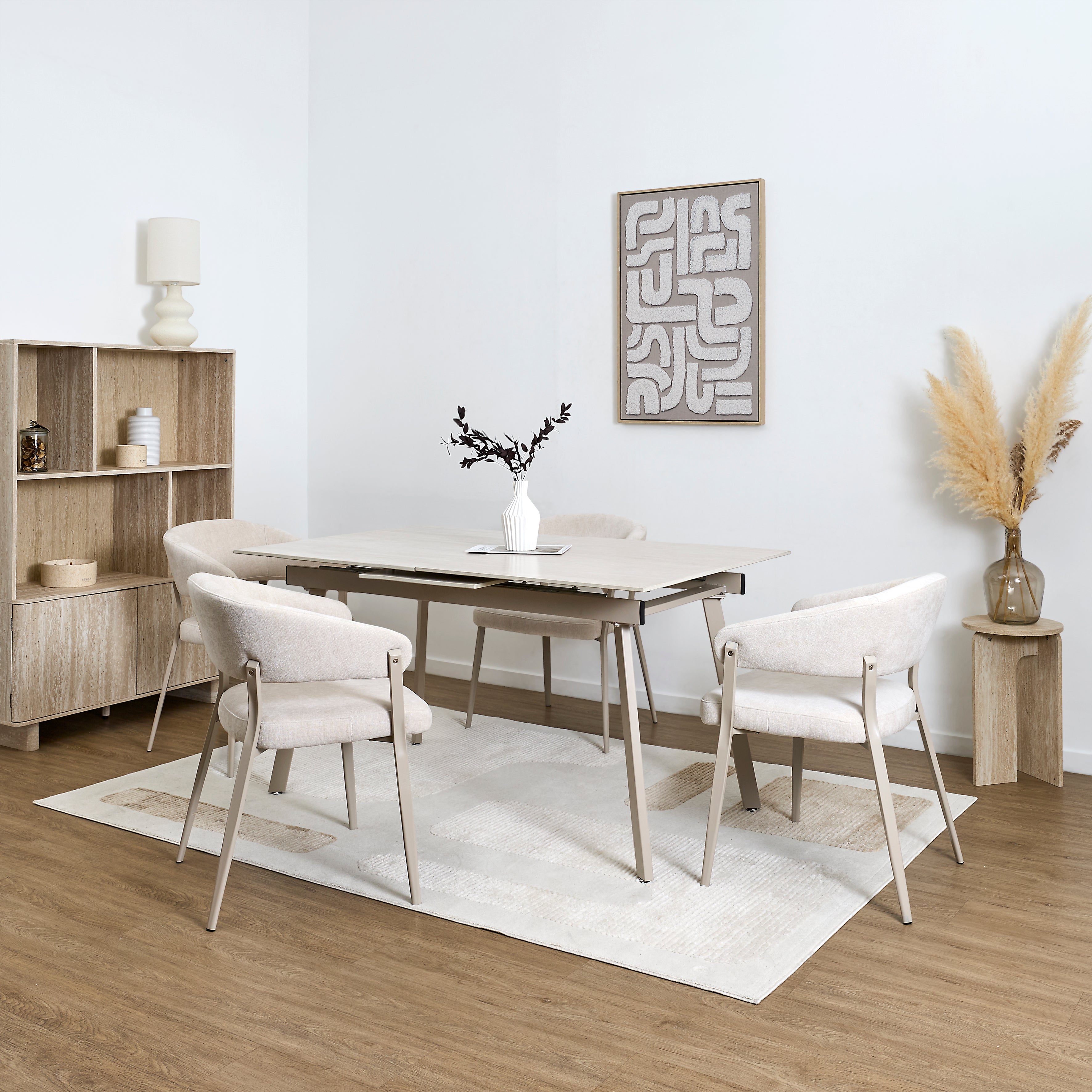 TABLE EXTENSIBLE CERAMIQUE PIETRA 140 A 180CM