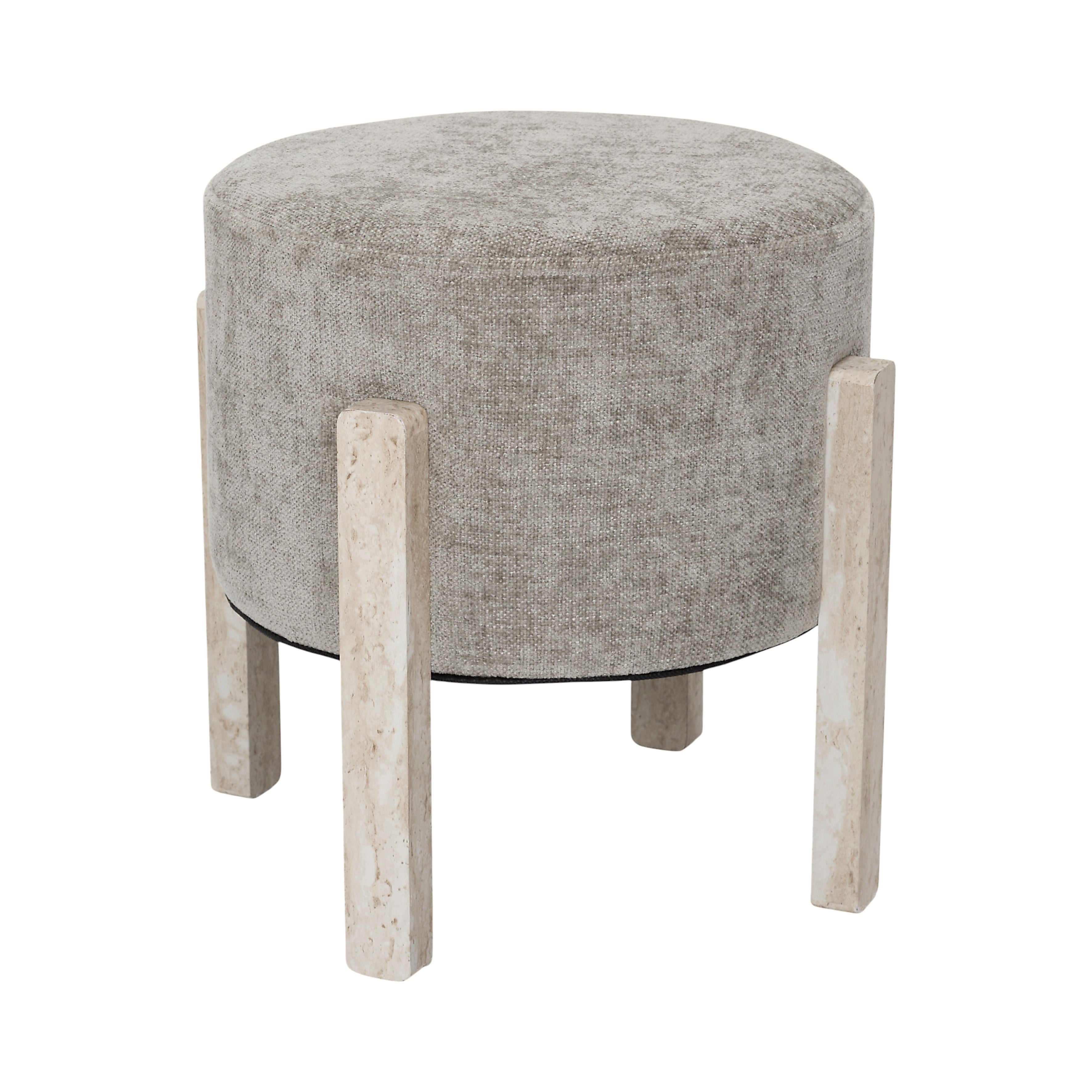 TABOURET EMILIA TAUPE - LOT DE 2