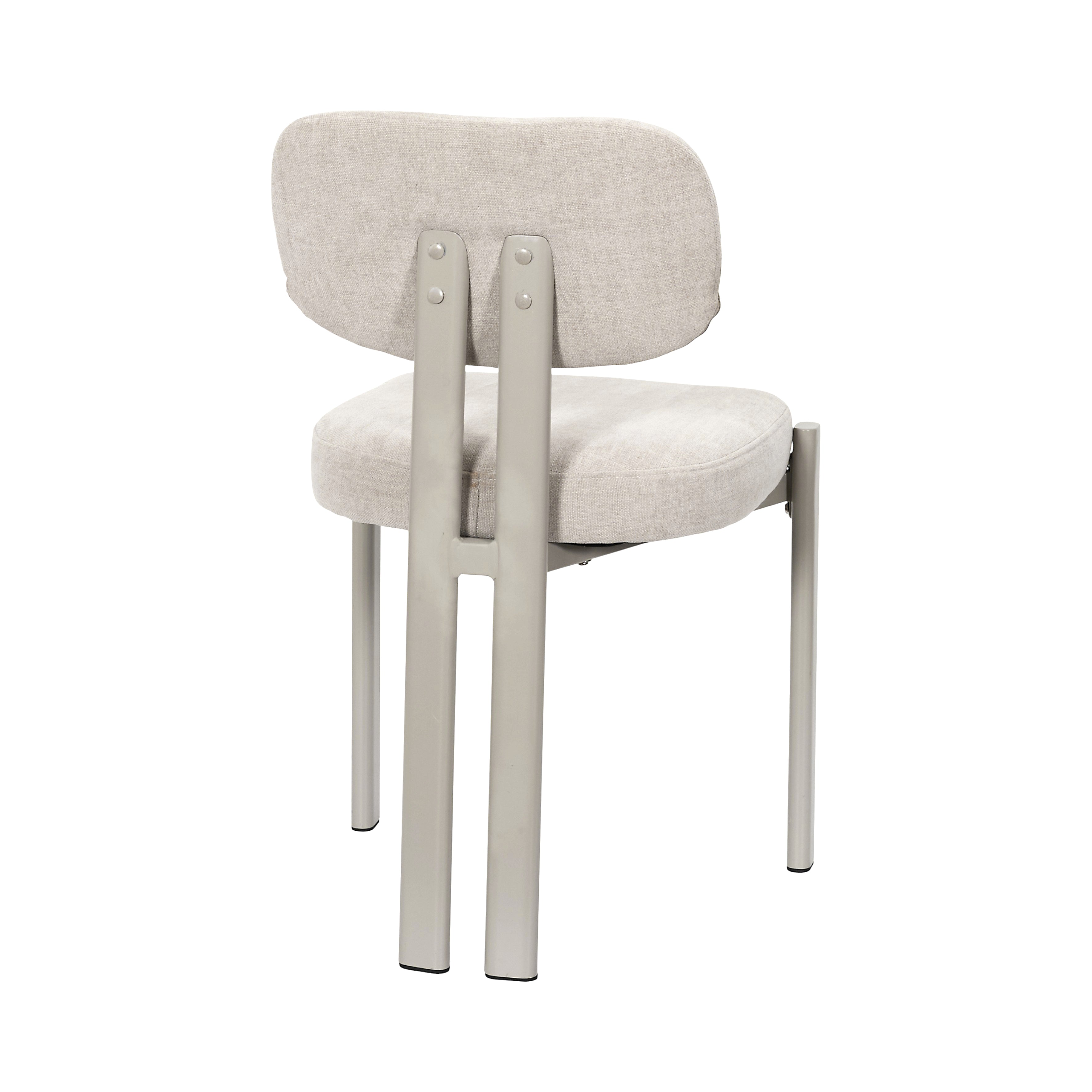 CHAISE DESIGN EMILIA BEIGE - LOT DE 2