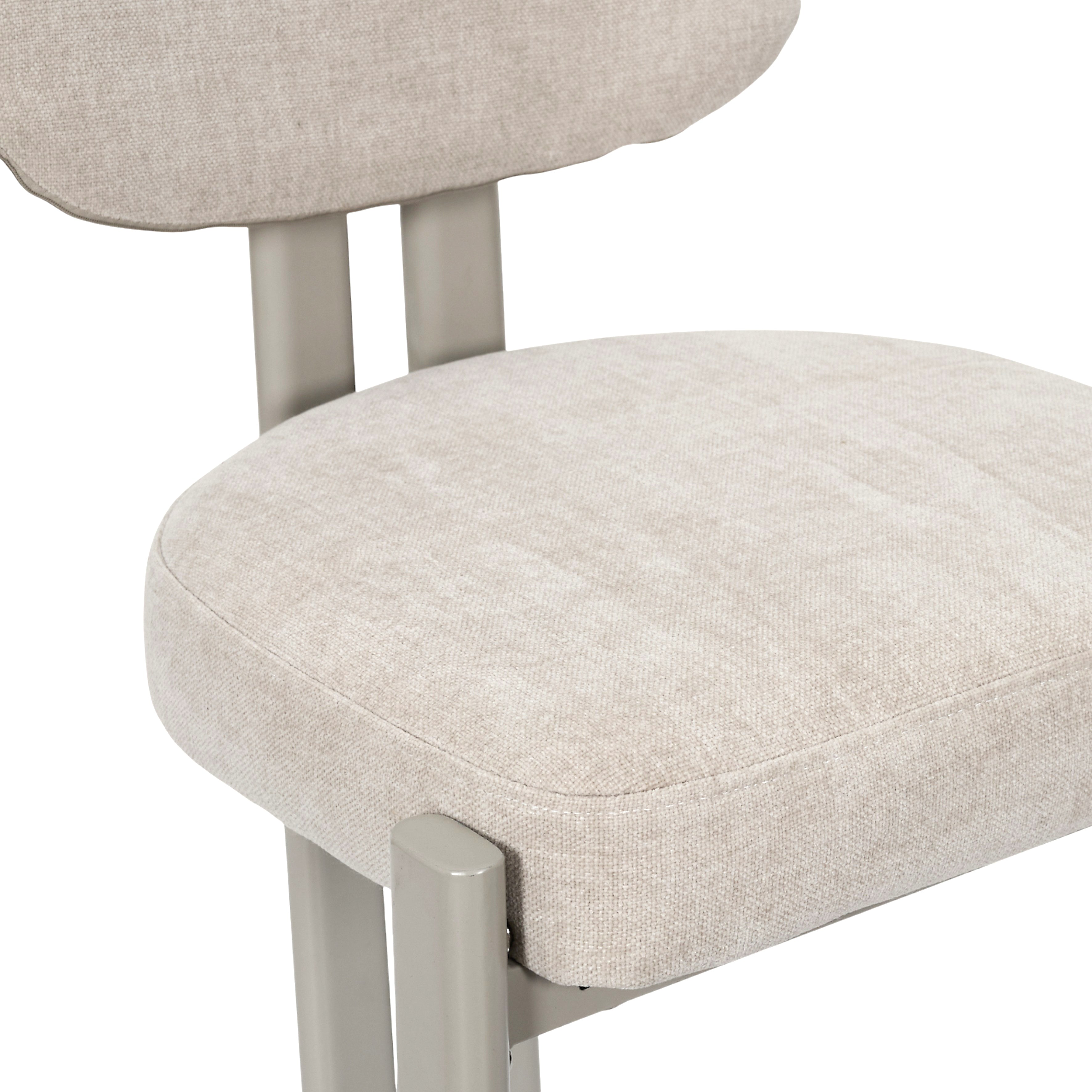 CHAISE DESIGN EMILIA BEIGE - LOT DE 2