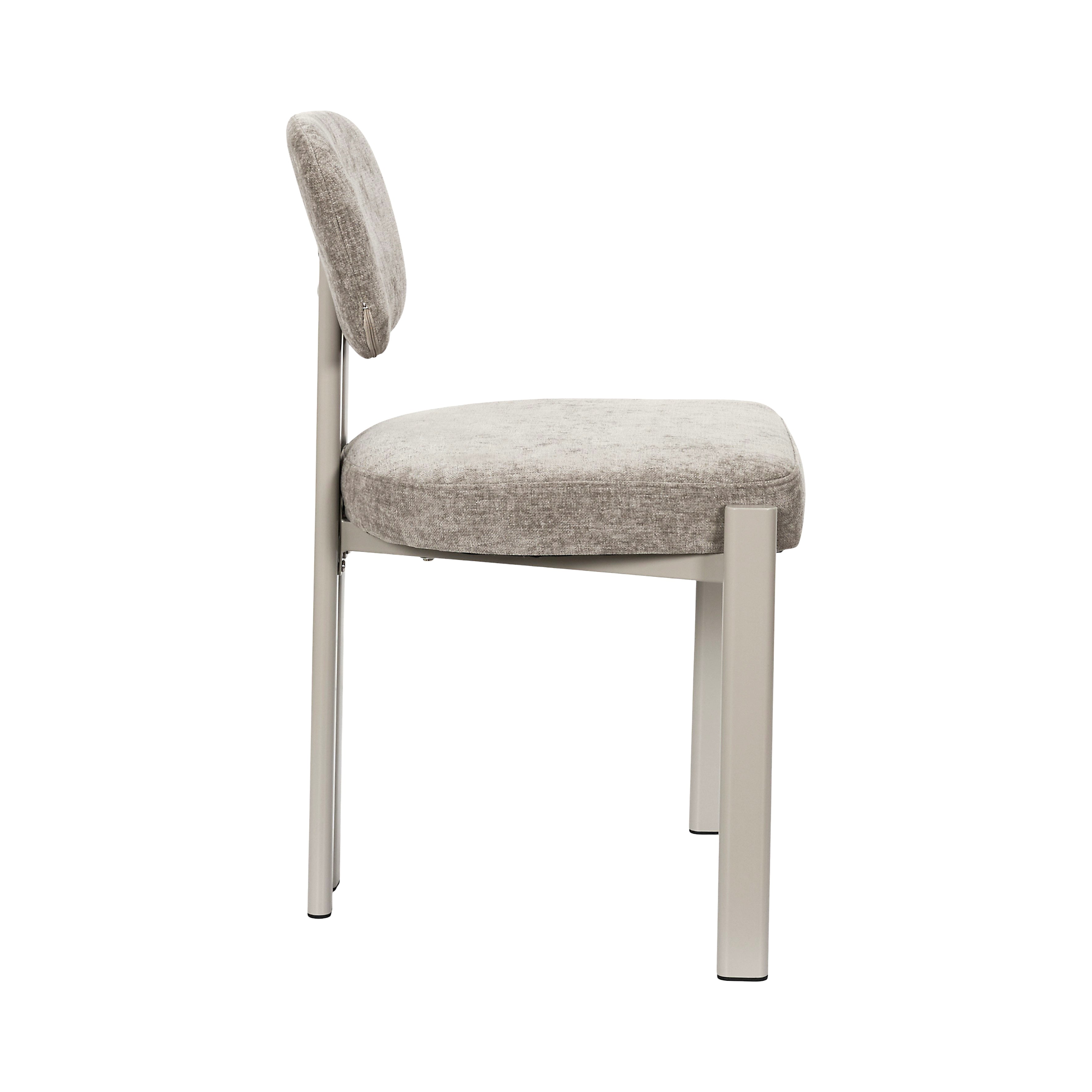 CHAISE DESIGN EMILIA TAUPE - LOT DE 2