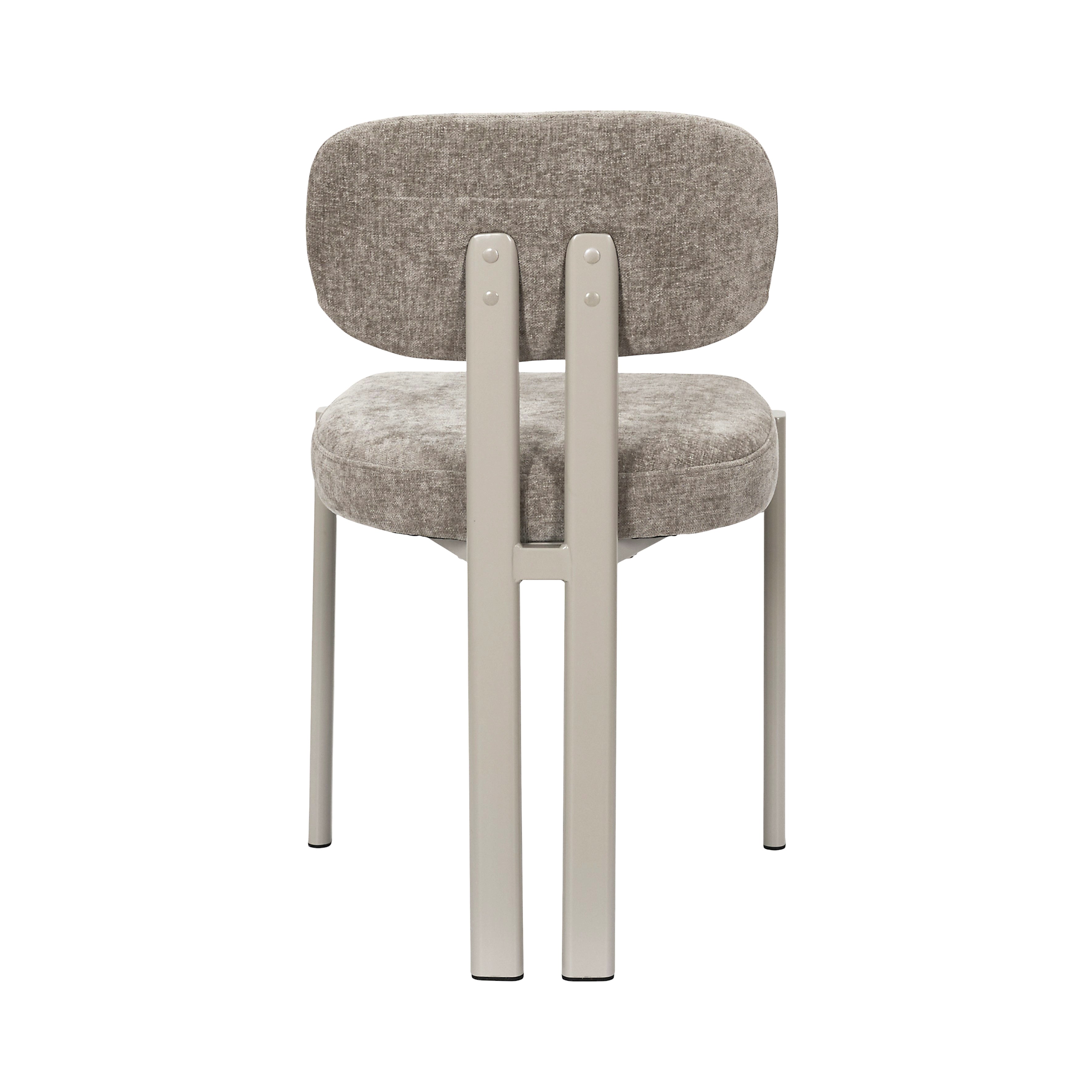 CHAISE DESIGN EMILIA TAUPE - LOT DE 2