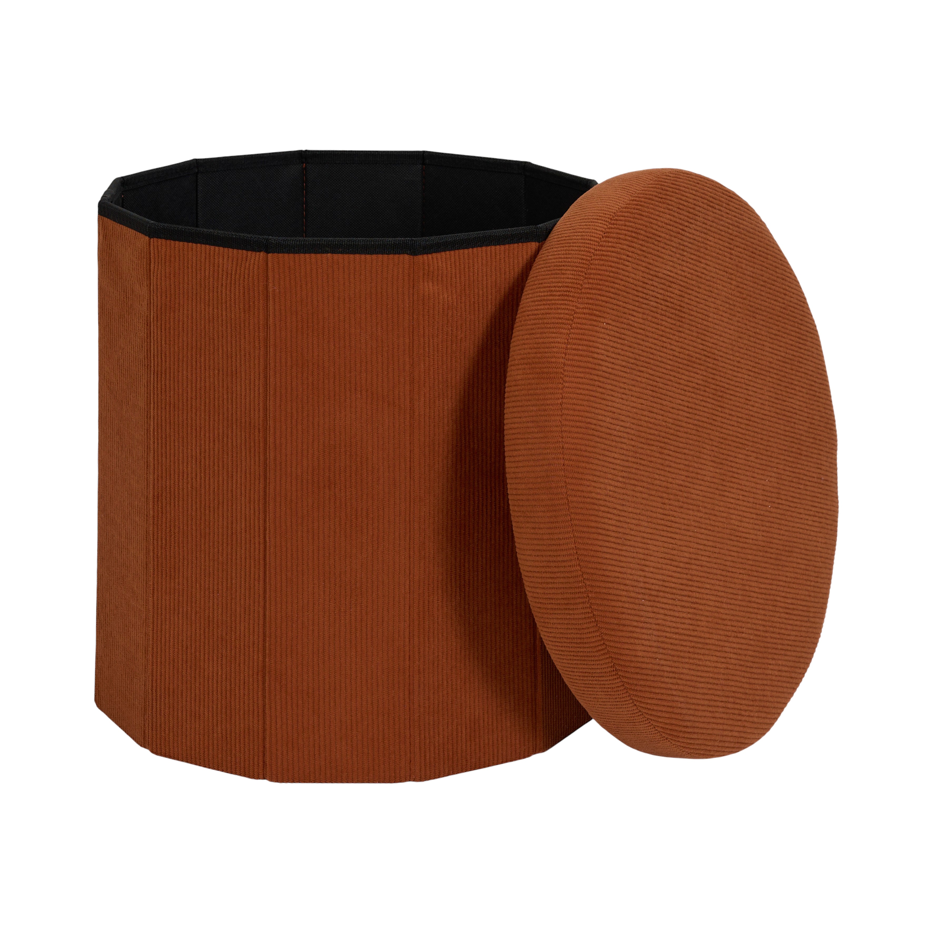 COFFRE POUF PLIABLE COTELE JULES TERRACOTTA