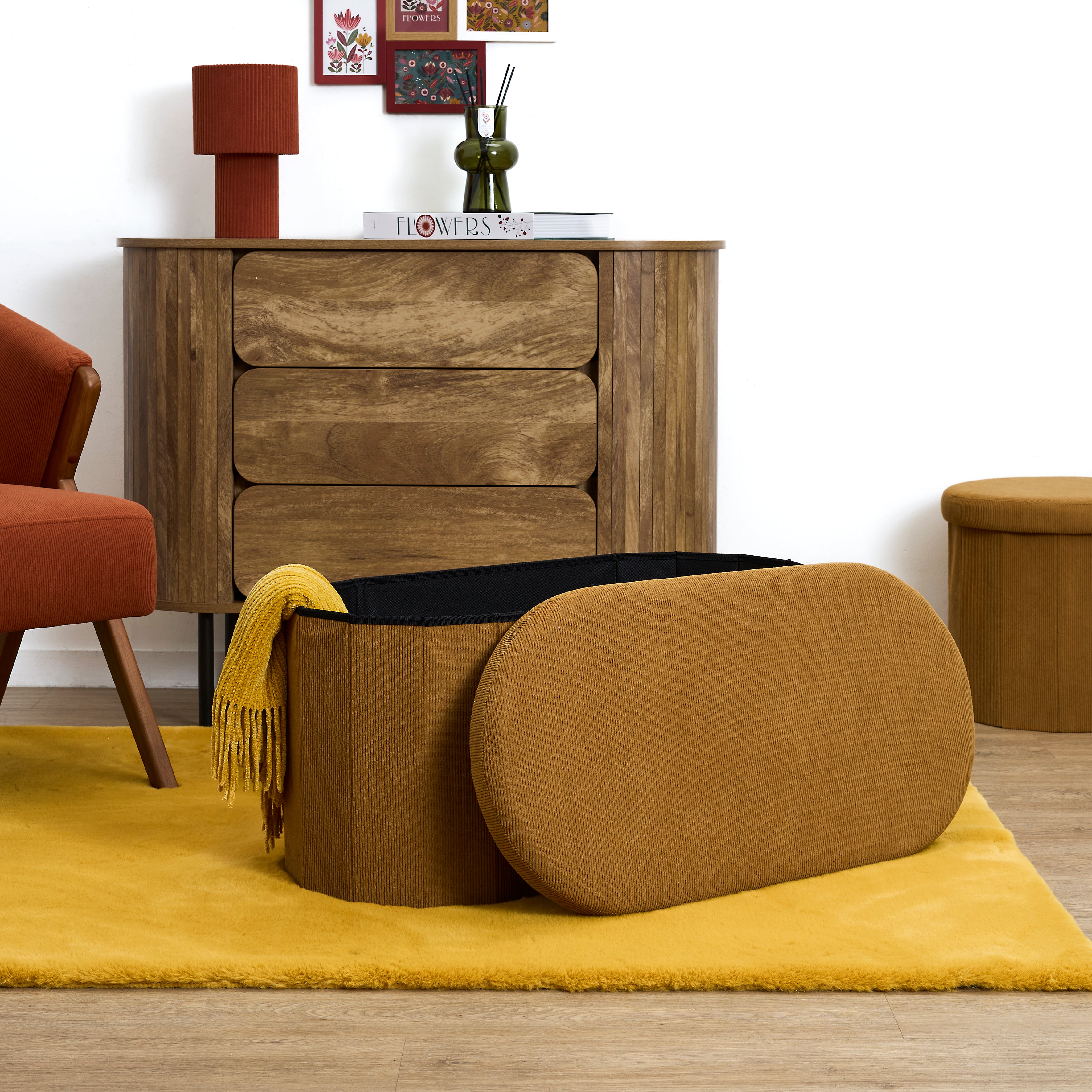 COFFRE BANC PLIABLE COTELE JULES JAUNE