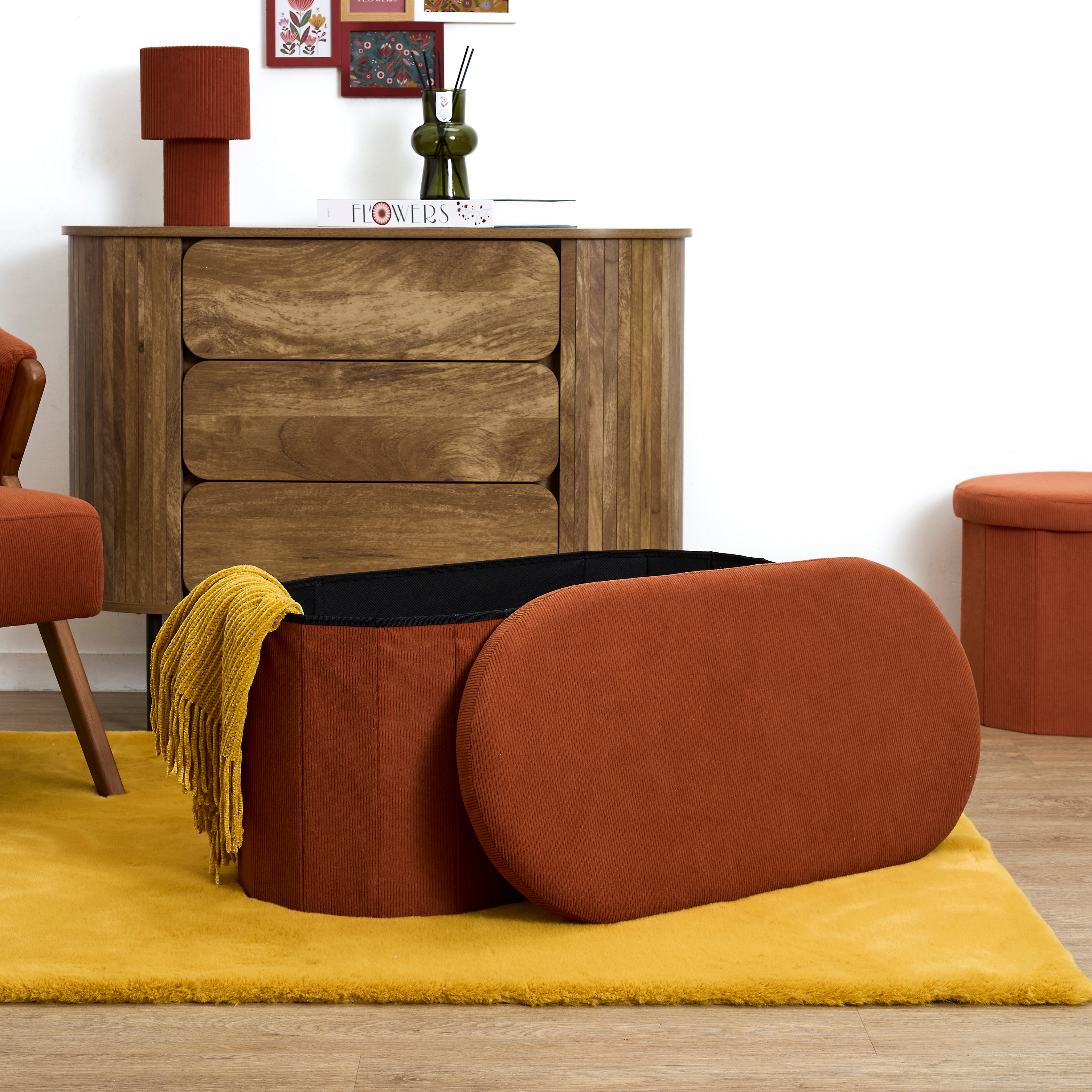 COFFRE BANC PLIABLE COTELE JULES TERRACOTTA